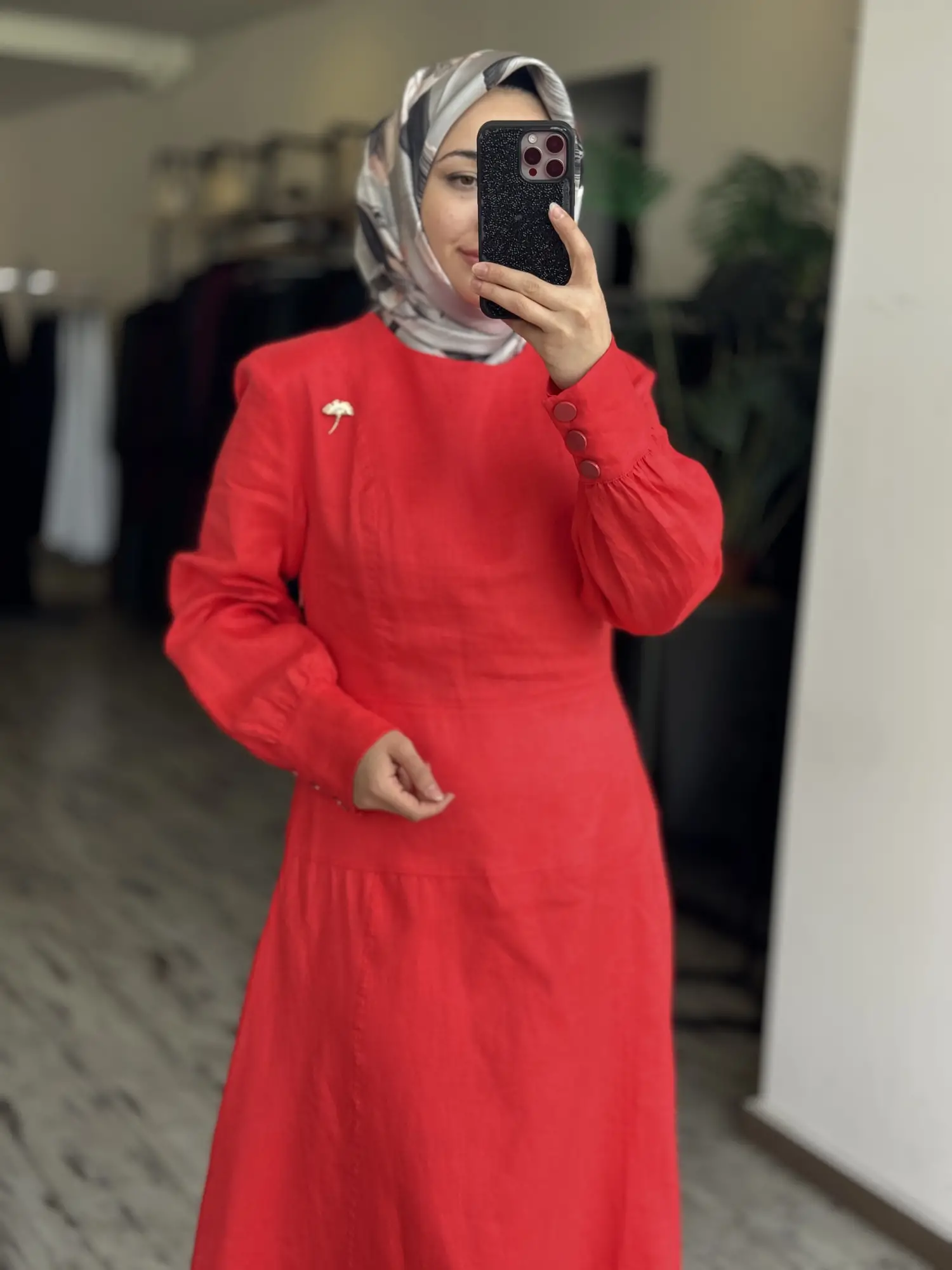 Vuu Keten Volanlı Korsajlı Elbise