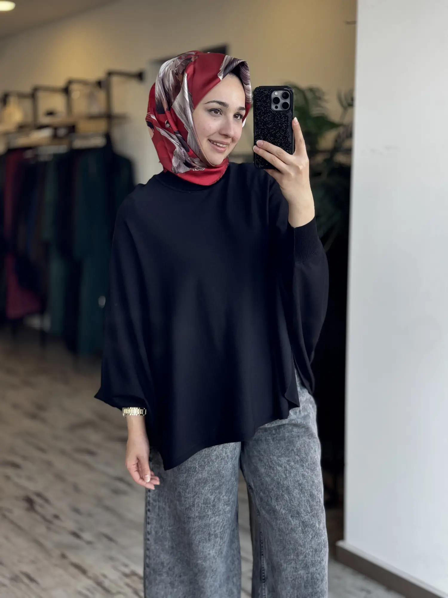 Tığ Triko Yarasa Kol Sıfır Yaka Bluz BLZ21985