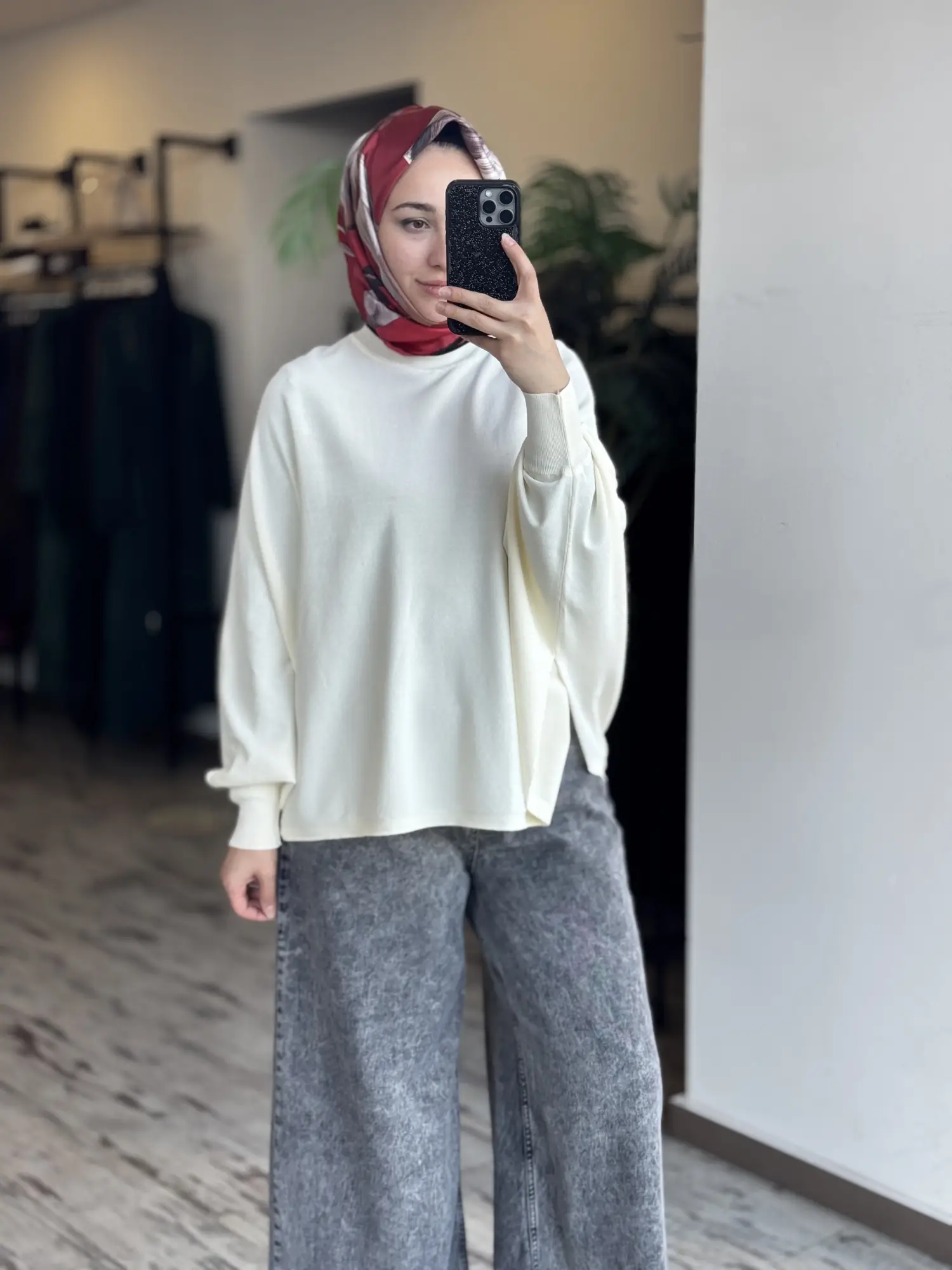 Tığ Triko Yarasa Kol Sıfır Yaka Bluz BLZ21985