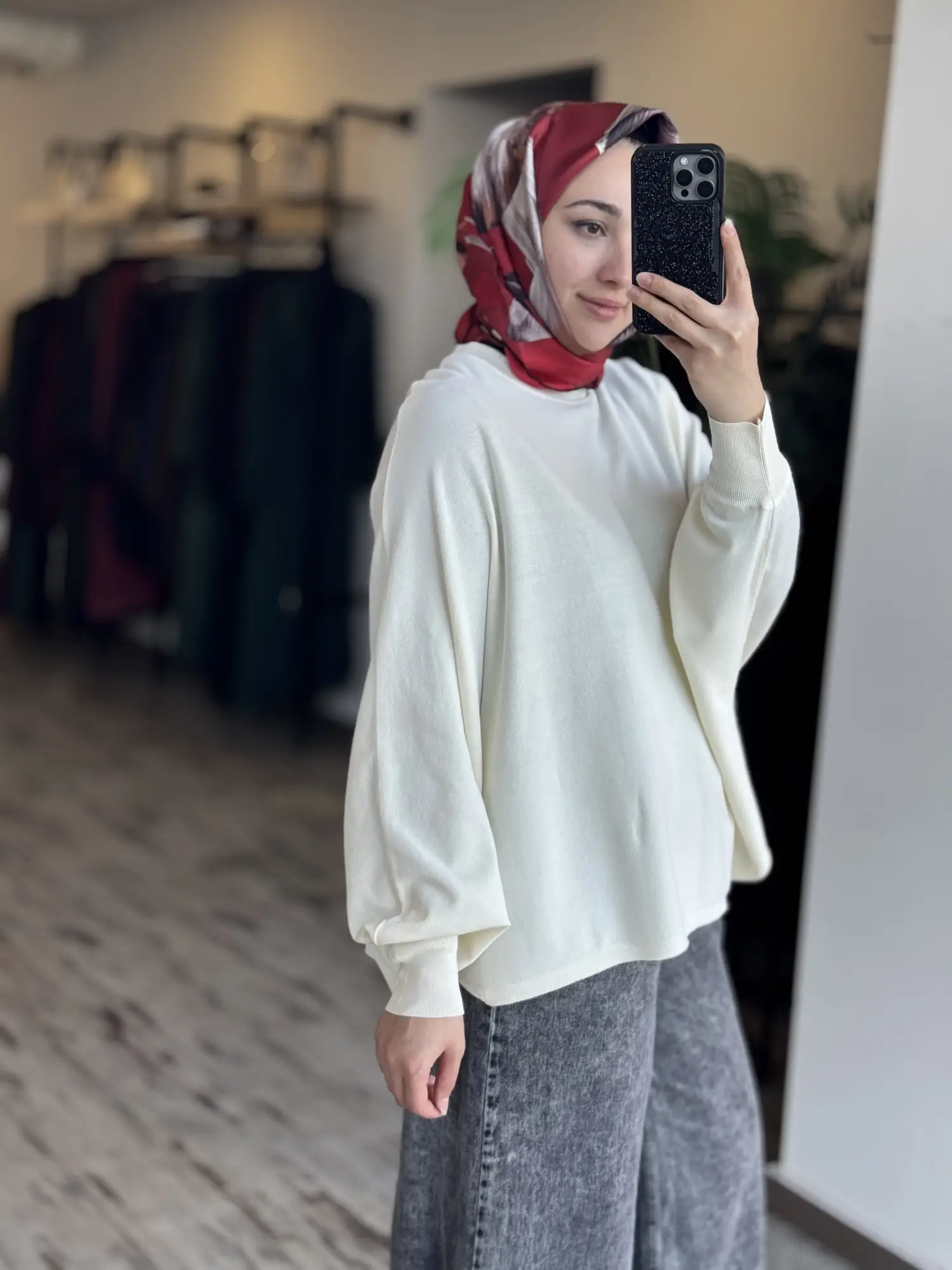 Tığ Triko Yarasa Kol Sıfır Yaka Bluz BLZ21985