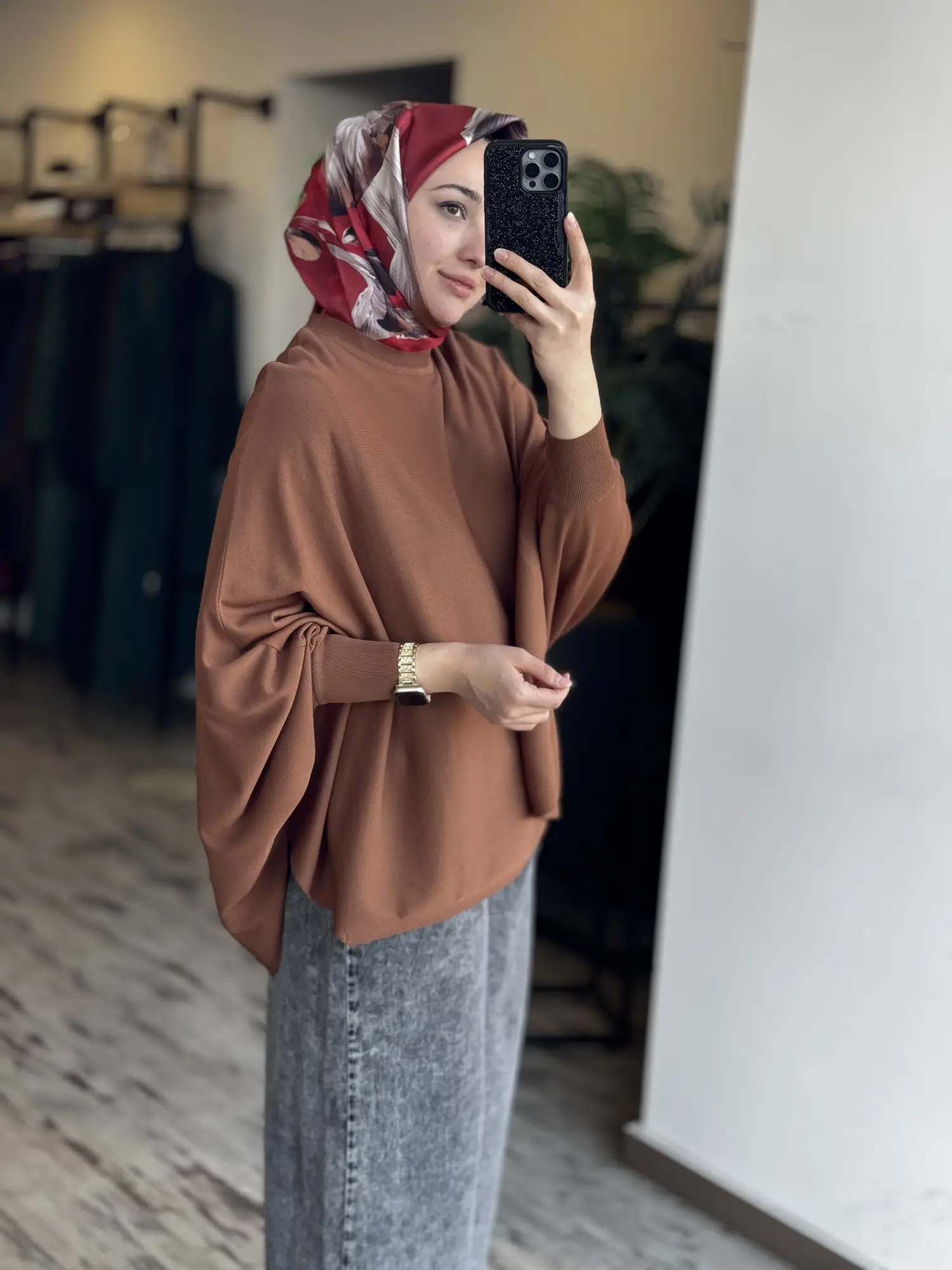 Tığ Triko Yarasa Kol Sıfır Yaka Bluz BLZ21985