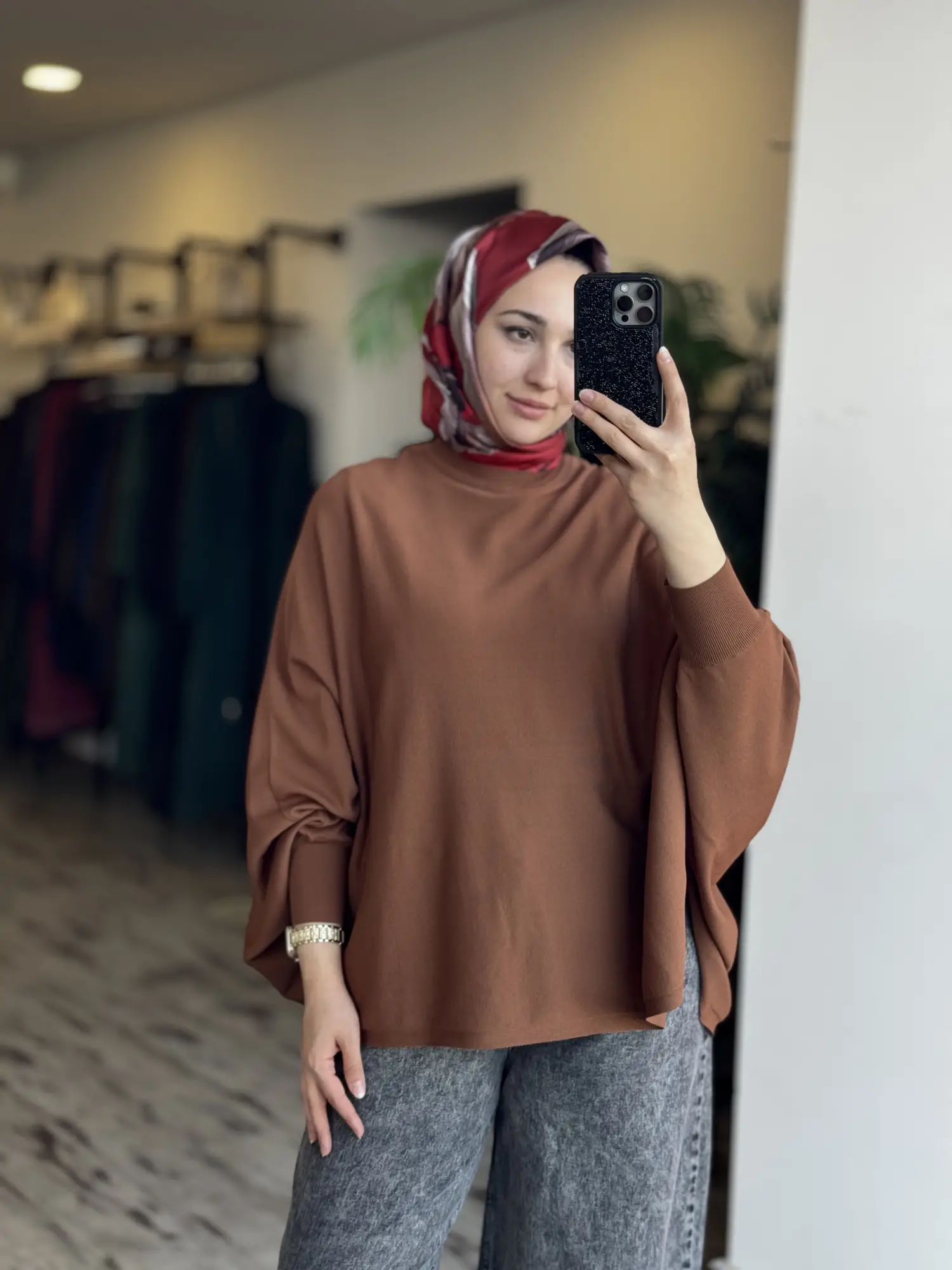 Tığ Triko Yarasa Kol Sıfır Yaka Bluz BLZ21985