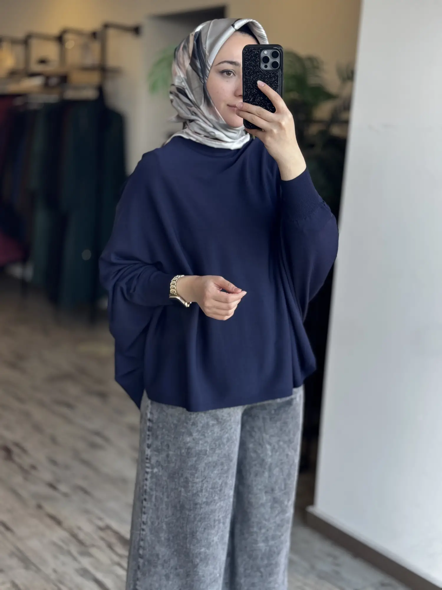 Tığ Triko Yarasa Kol Sıfır Yaka Bluz BLZ21985