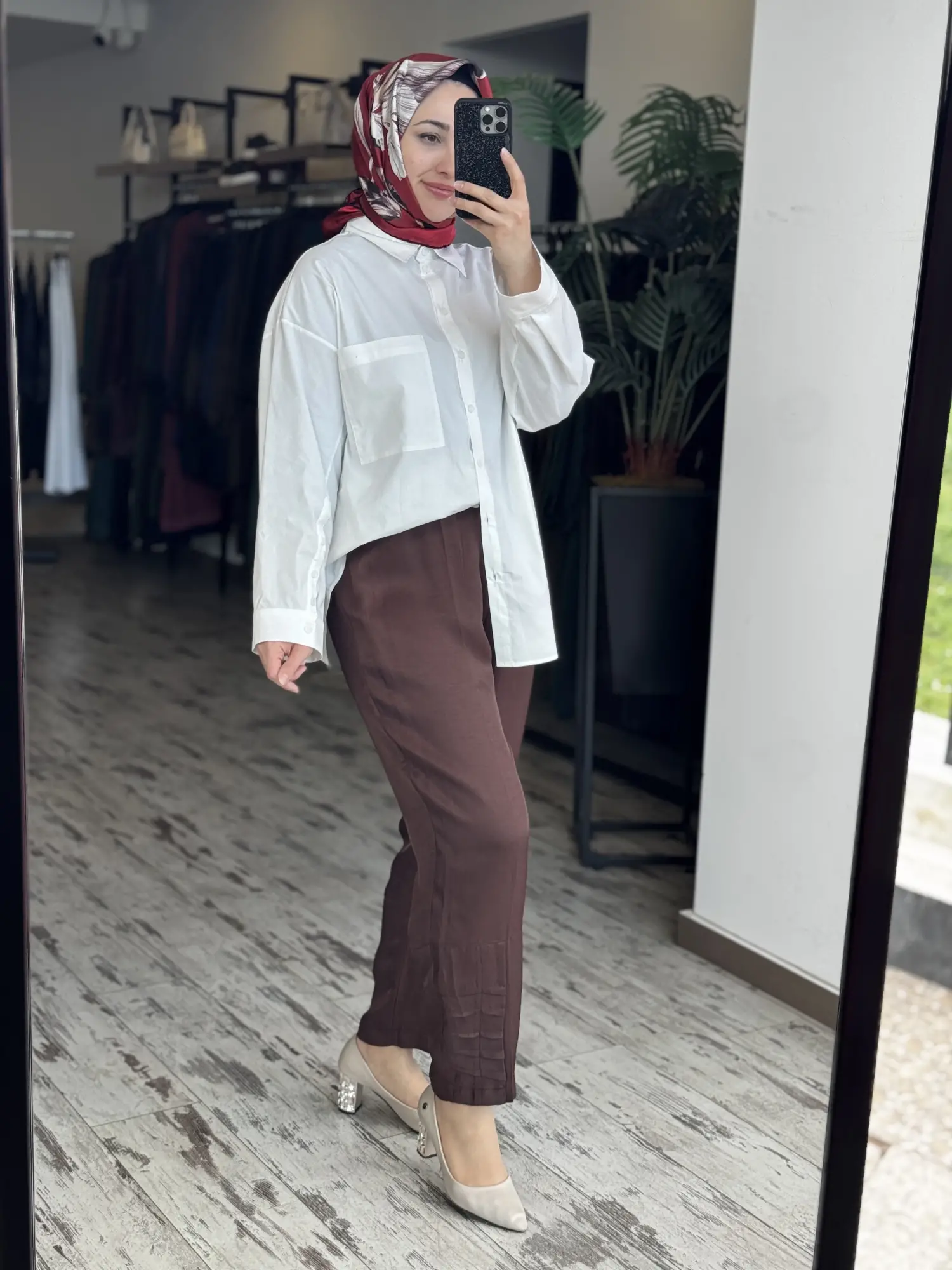 Misswhence Paça Detaylı Chanel Keten Pantolon 39121
