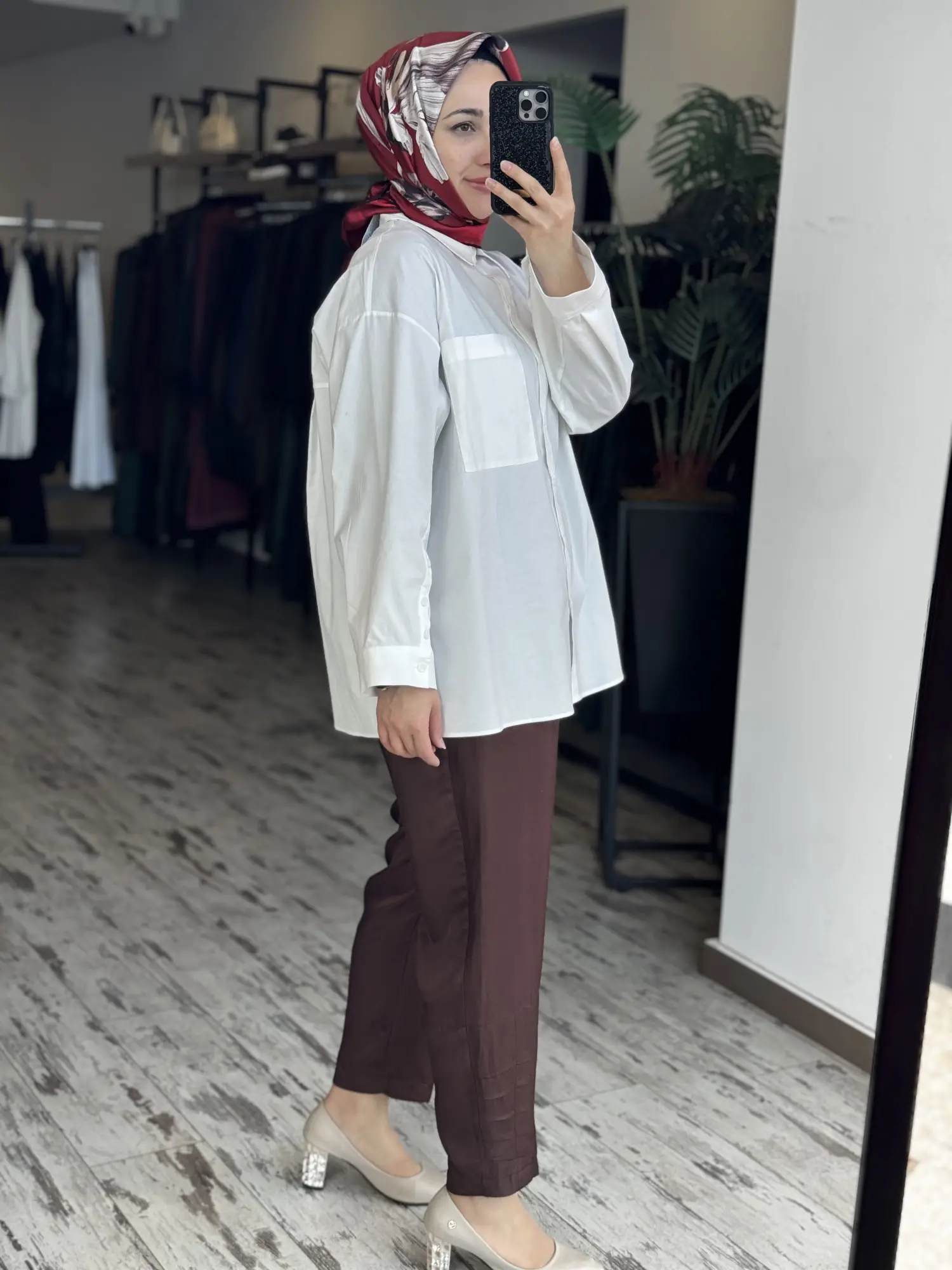 Misswhence Paça Detaylı Chanel Keten Pantolon 39121