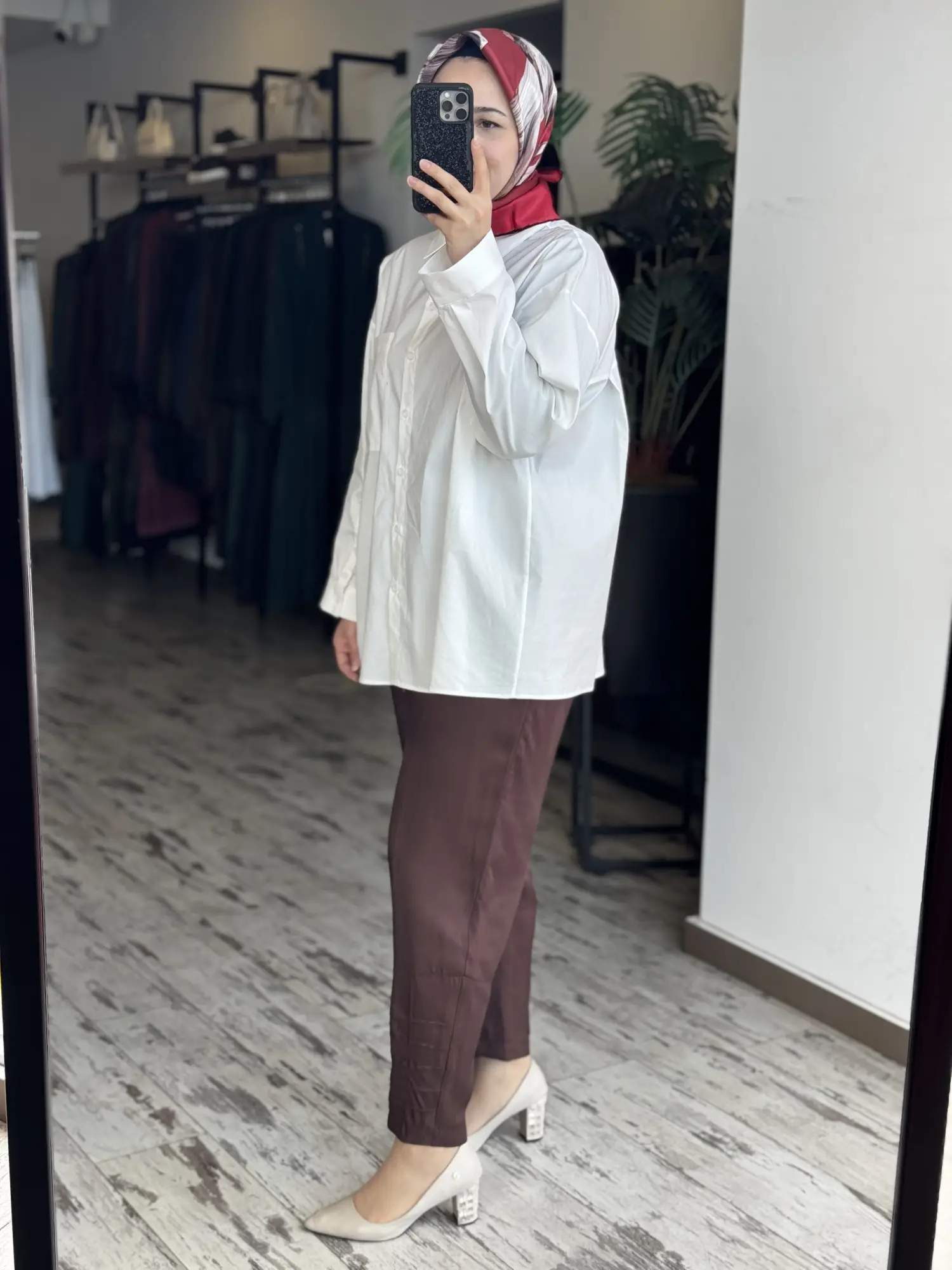 Misswhence Paça Detaylı Chanel Keten Pantolon 39121