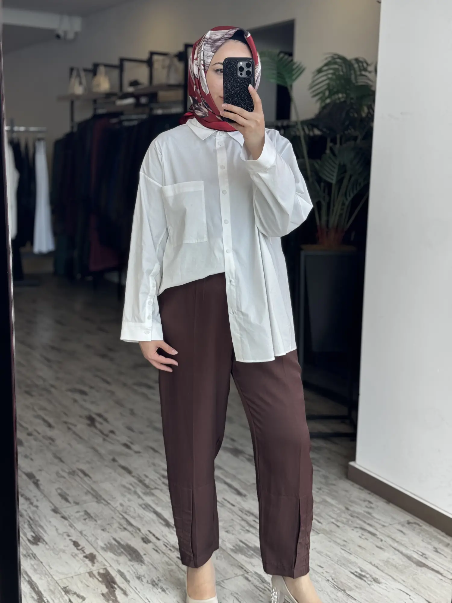 Misswhence Paça Detaylı Chanel Keten Pantolon 39121