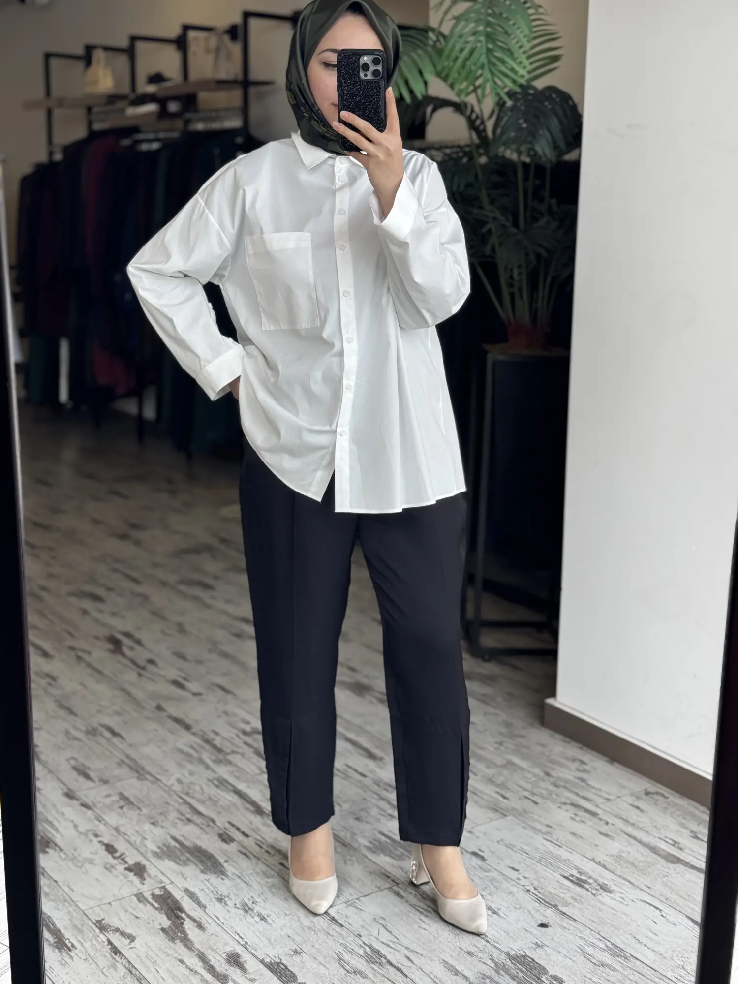 Misswhence Paça Detaylı Chanel Keten Pantolon 39121