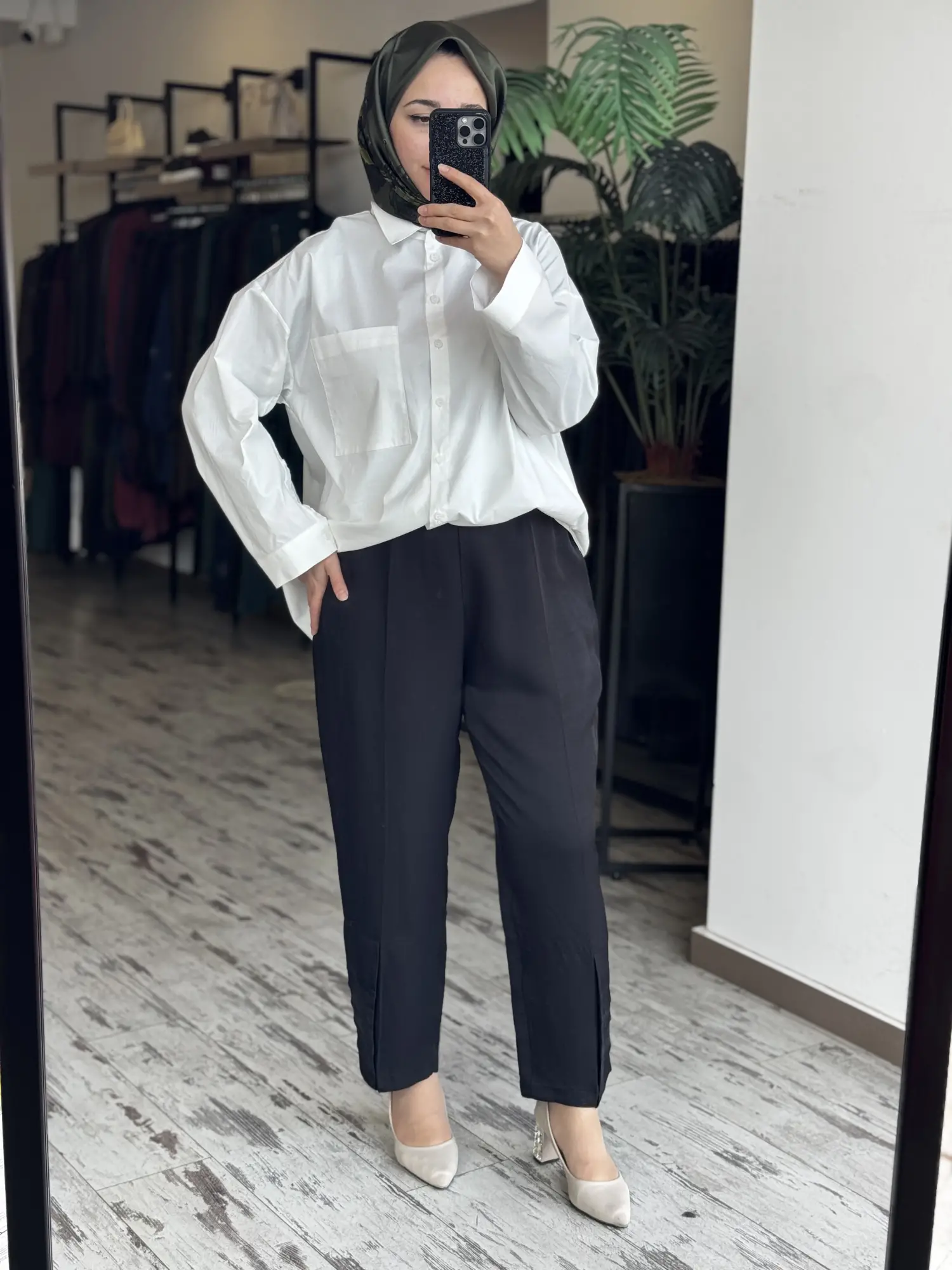 Misswhence Paça Detaylı Chanel Keten Pantolon 39121