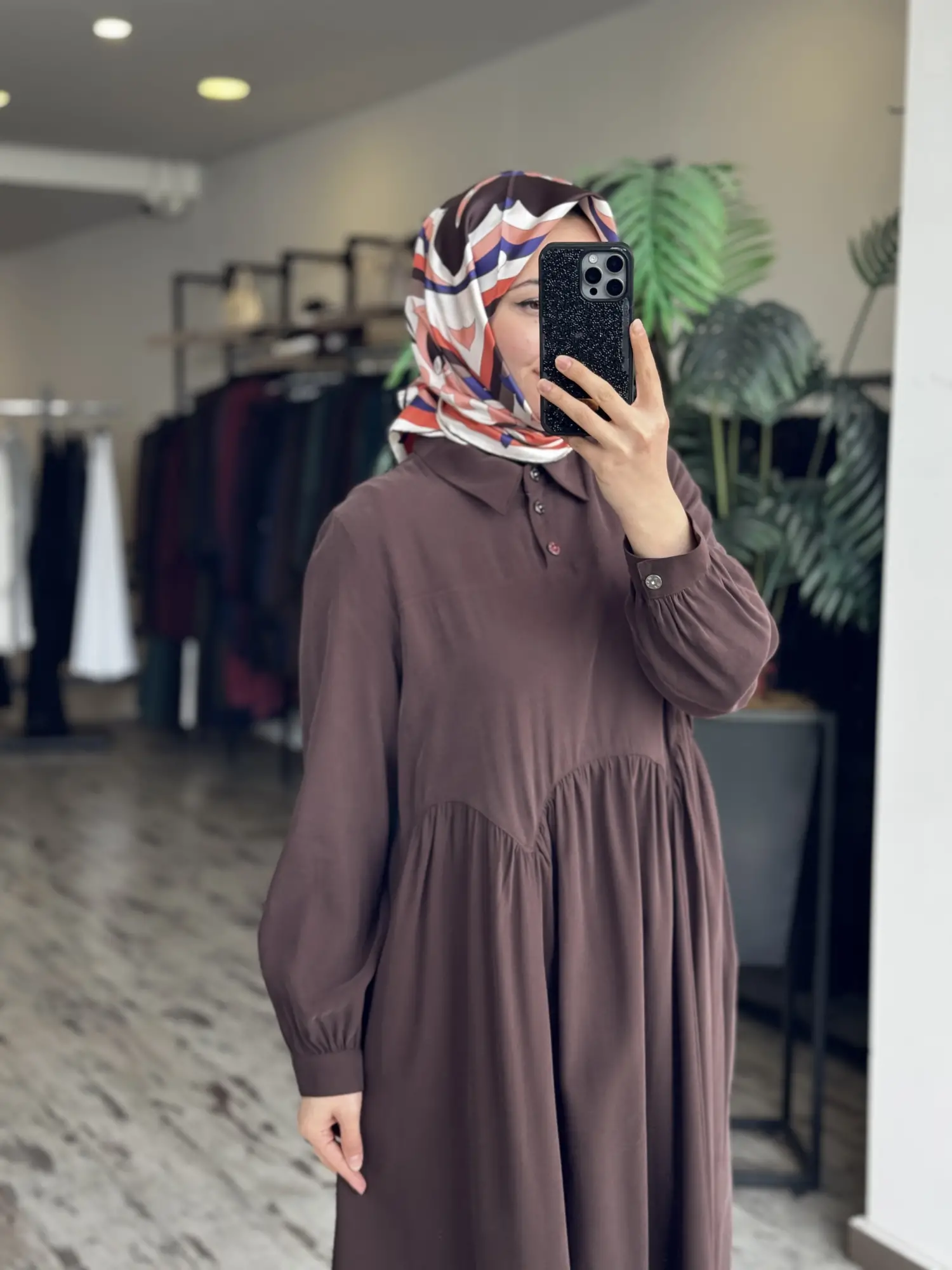 Almarwah Asimetrik Dikiş Detaylı Elbise 303892