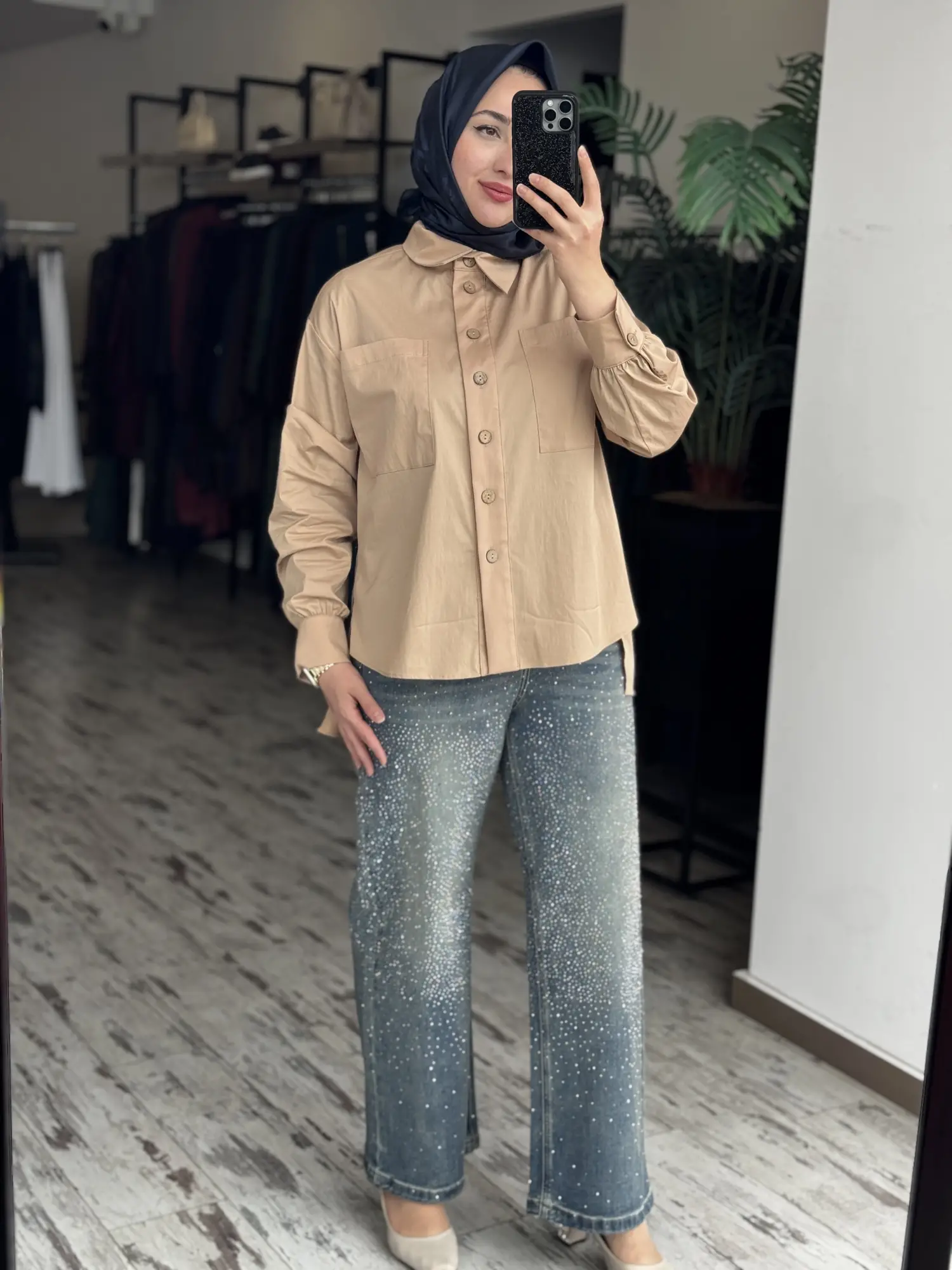 Ghisa Serpme Taşlı Kot Pantolon 8181