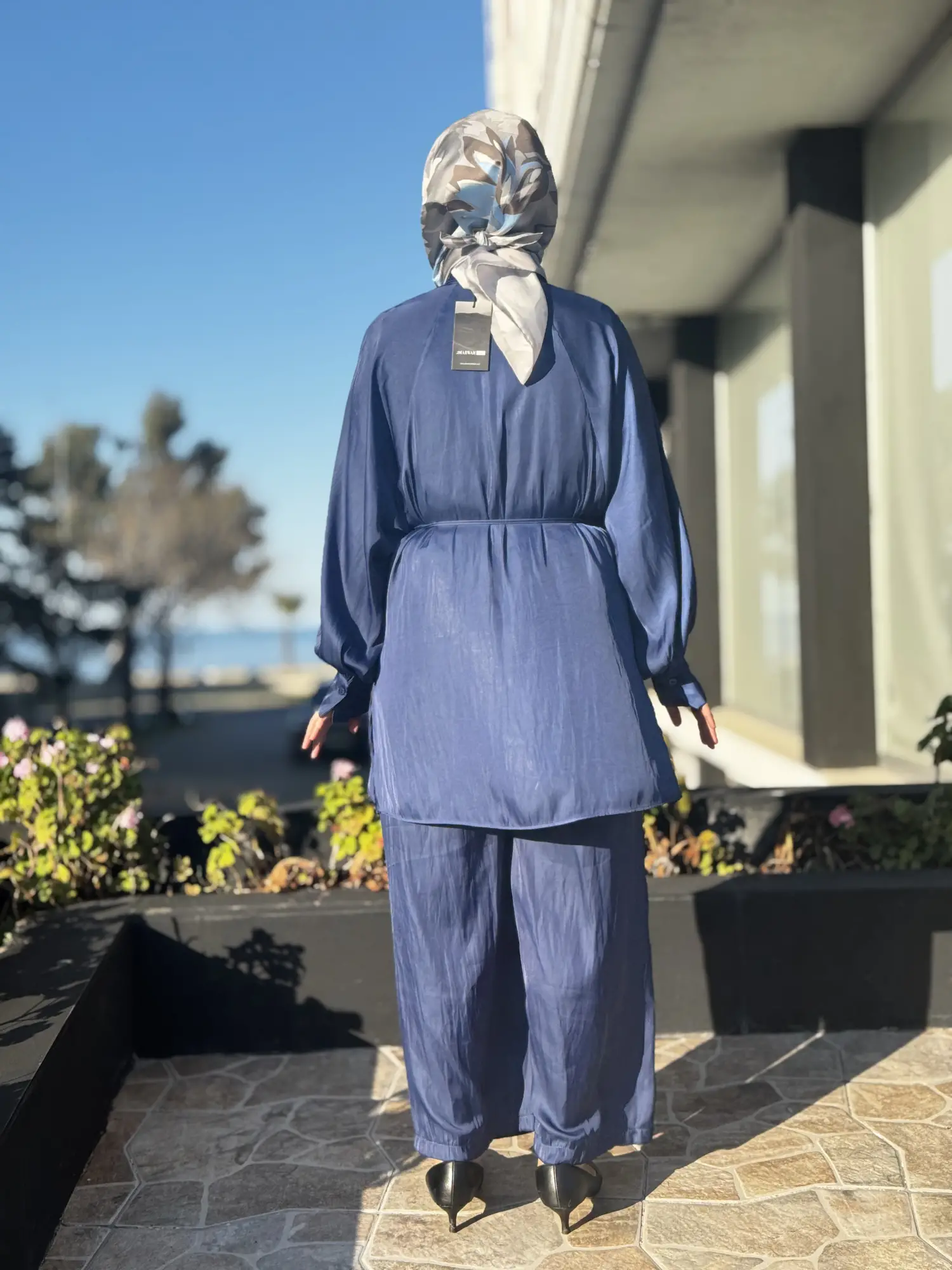 Almarwah Saten Kıraşlı Gömlek Pantolon Takım 202974