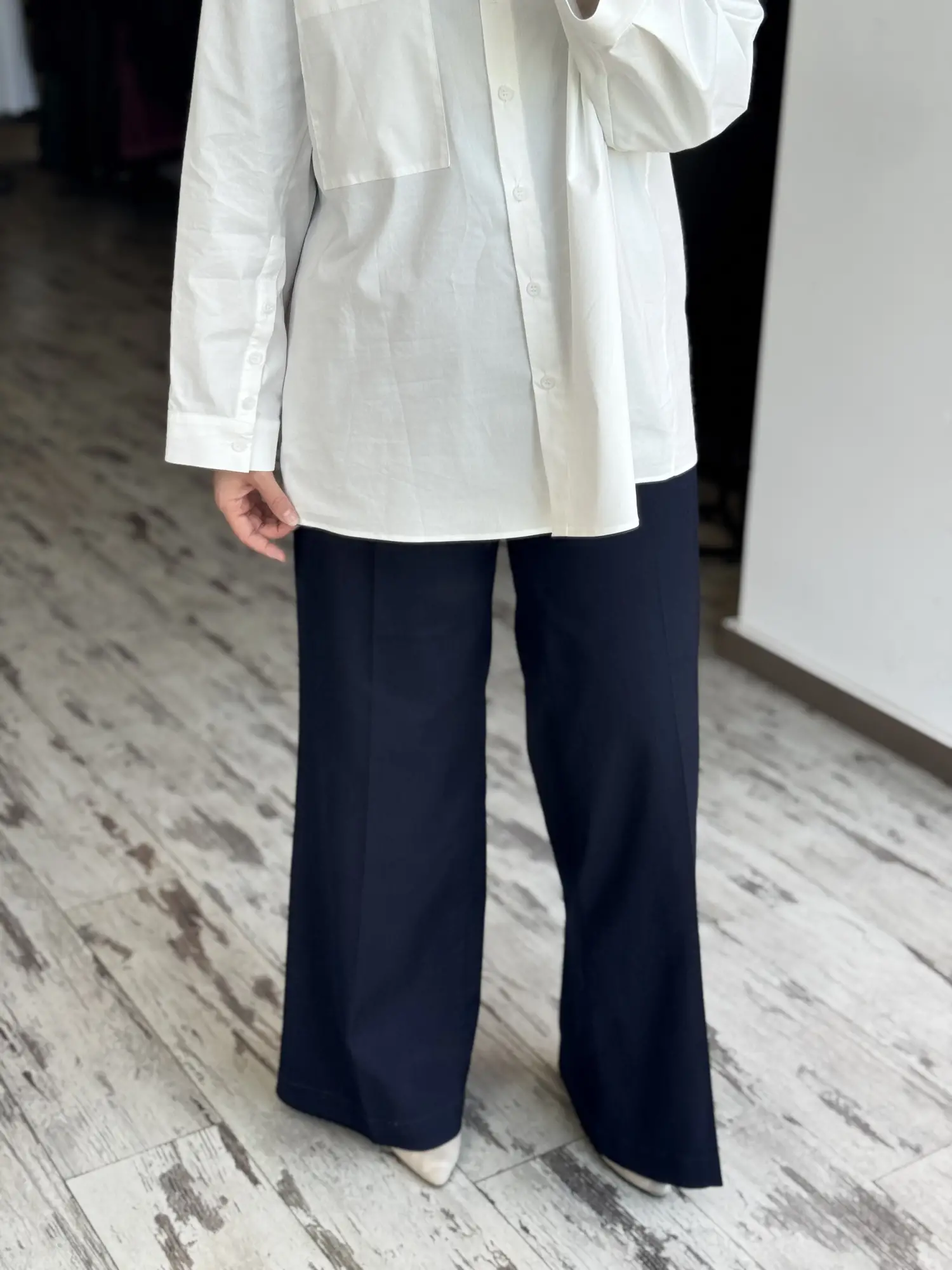 Misswhence Likralı Geniş Paça Kot Pantolon 39105