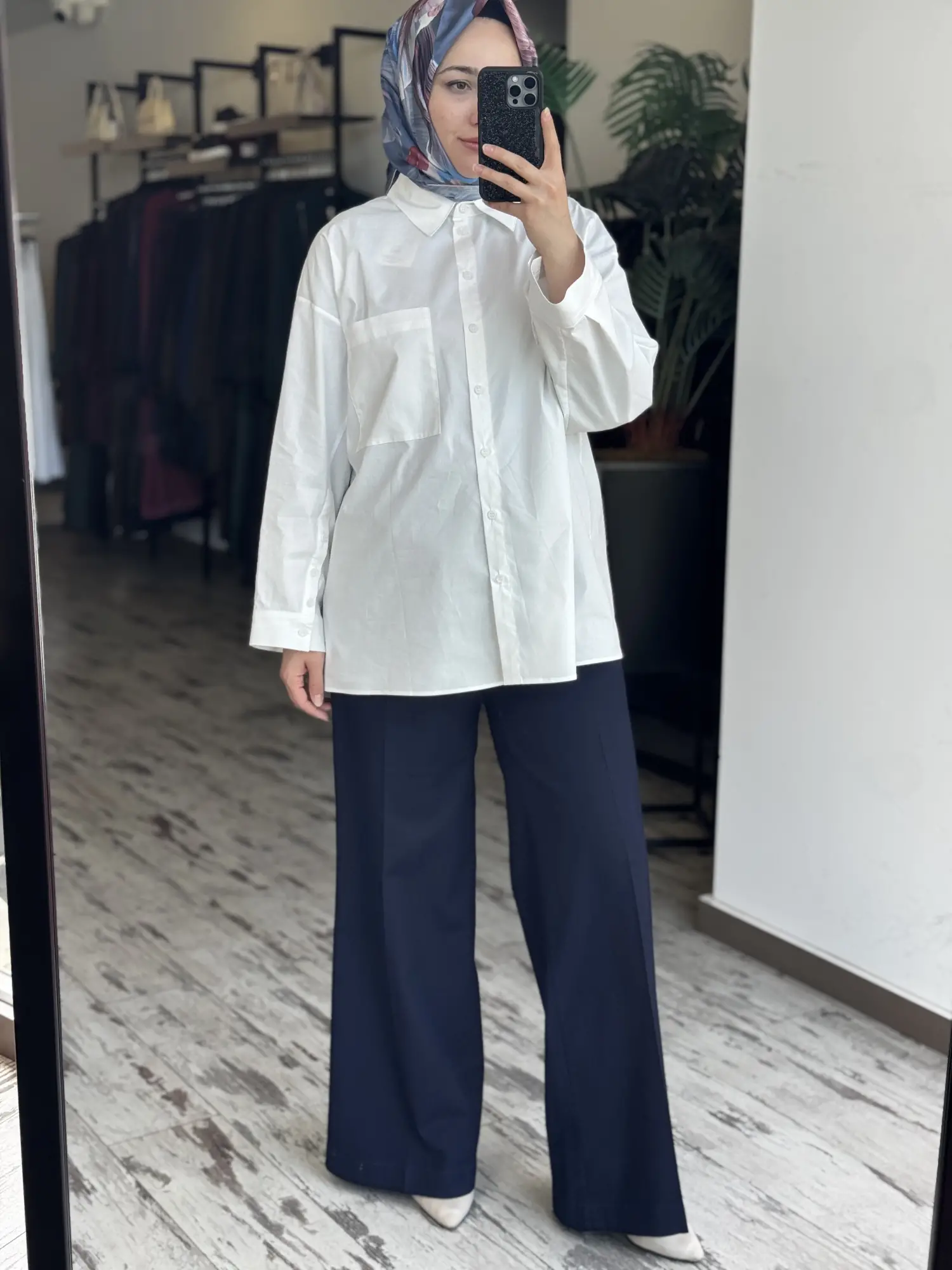 Misswhence Likralı Geniş Paça Kot Pantolon 39105