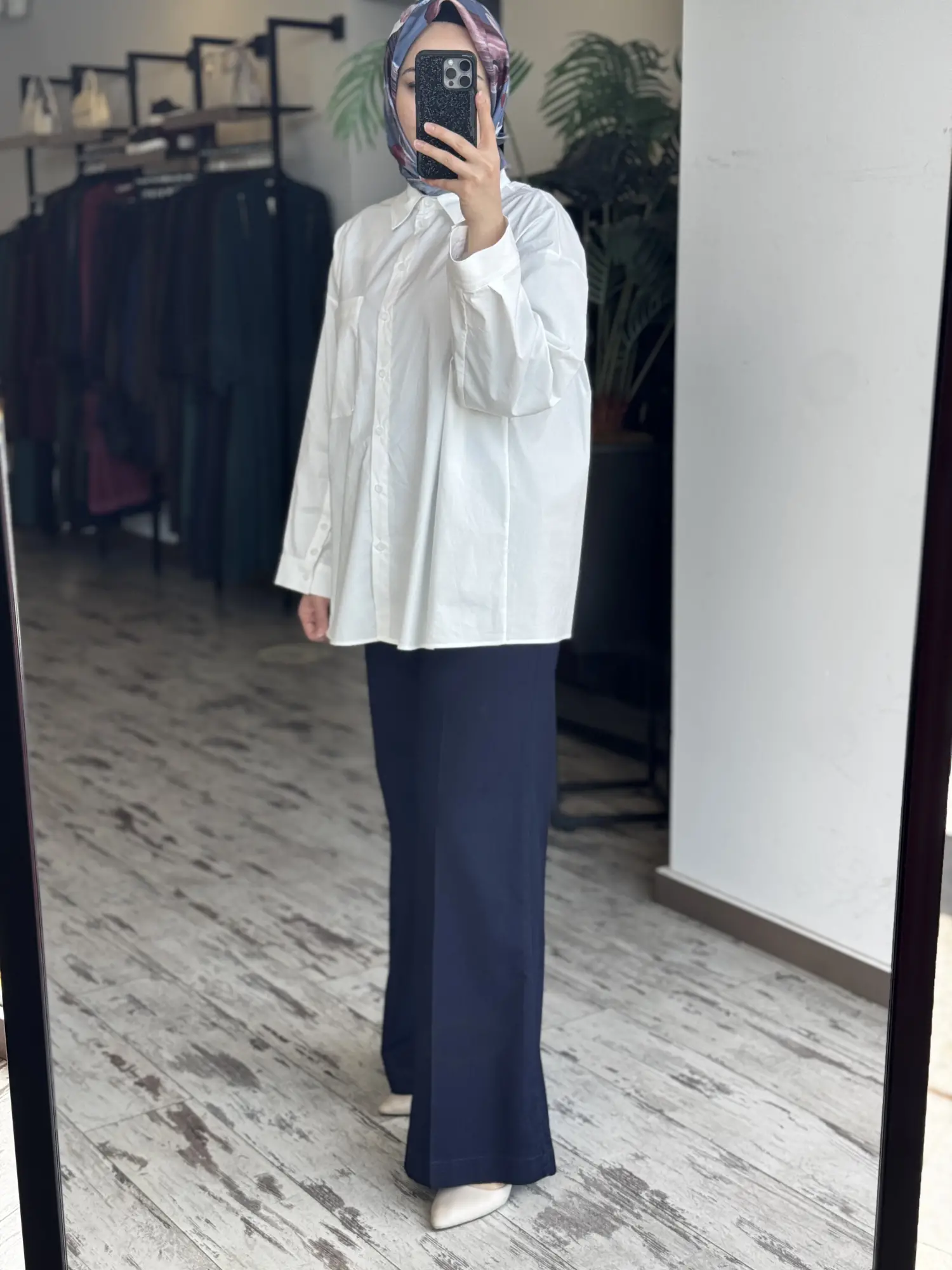 Misswhence Likralı Geniş Paça Kot Pantolon 39105