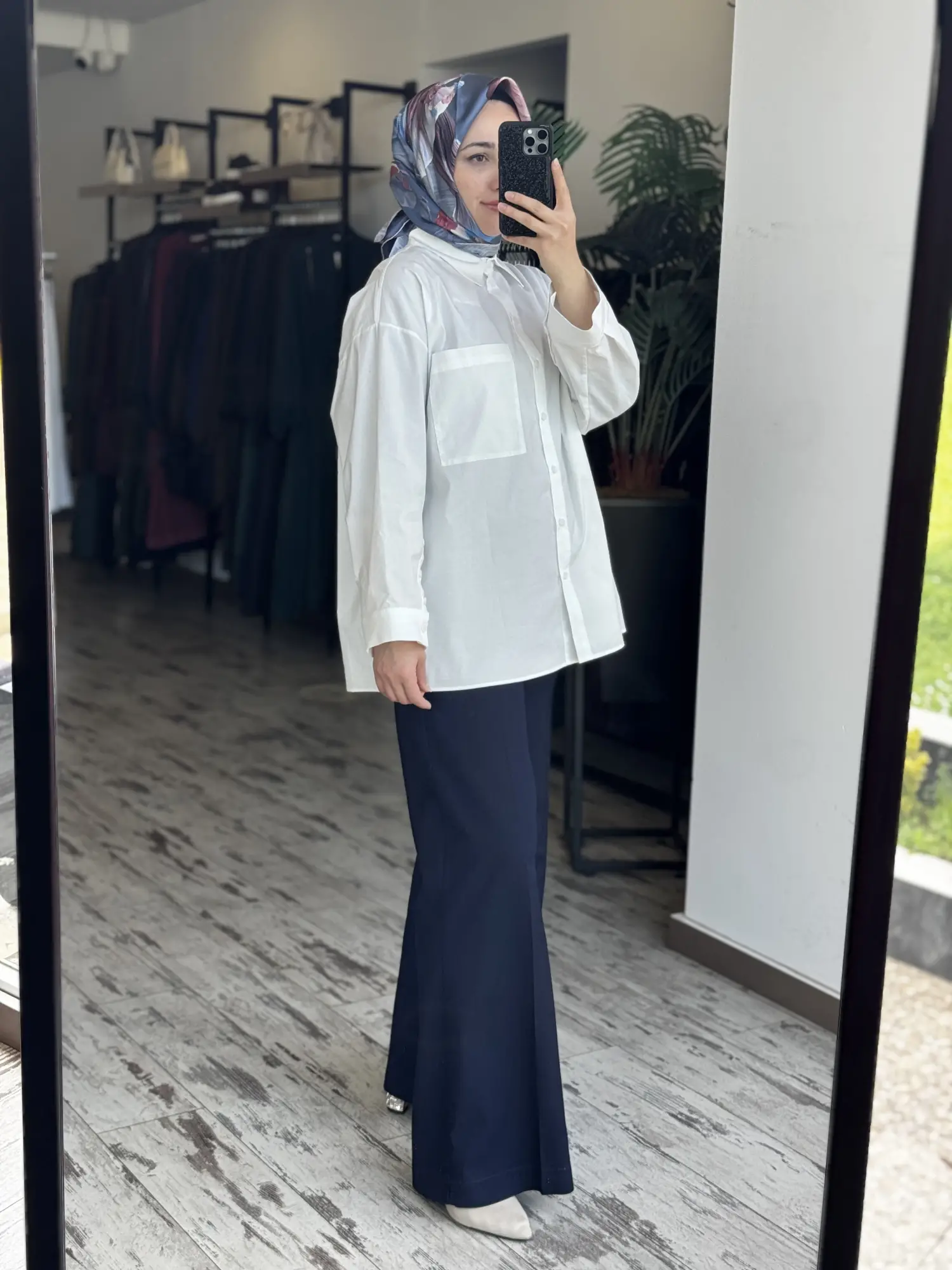 Misswhence Likralı Geniş Paça Kot Pantolon 39105