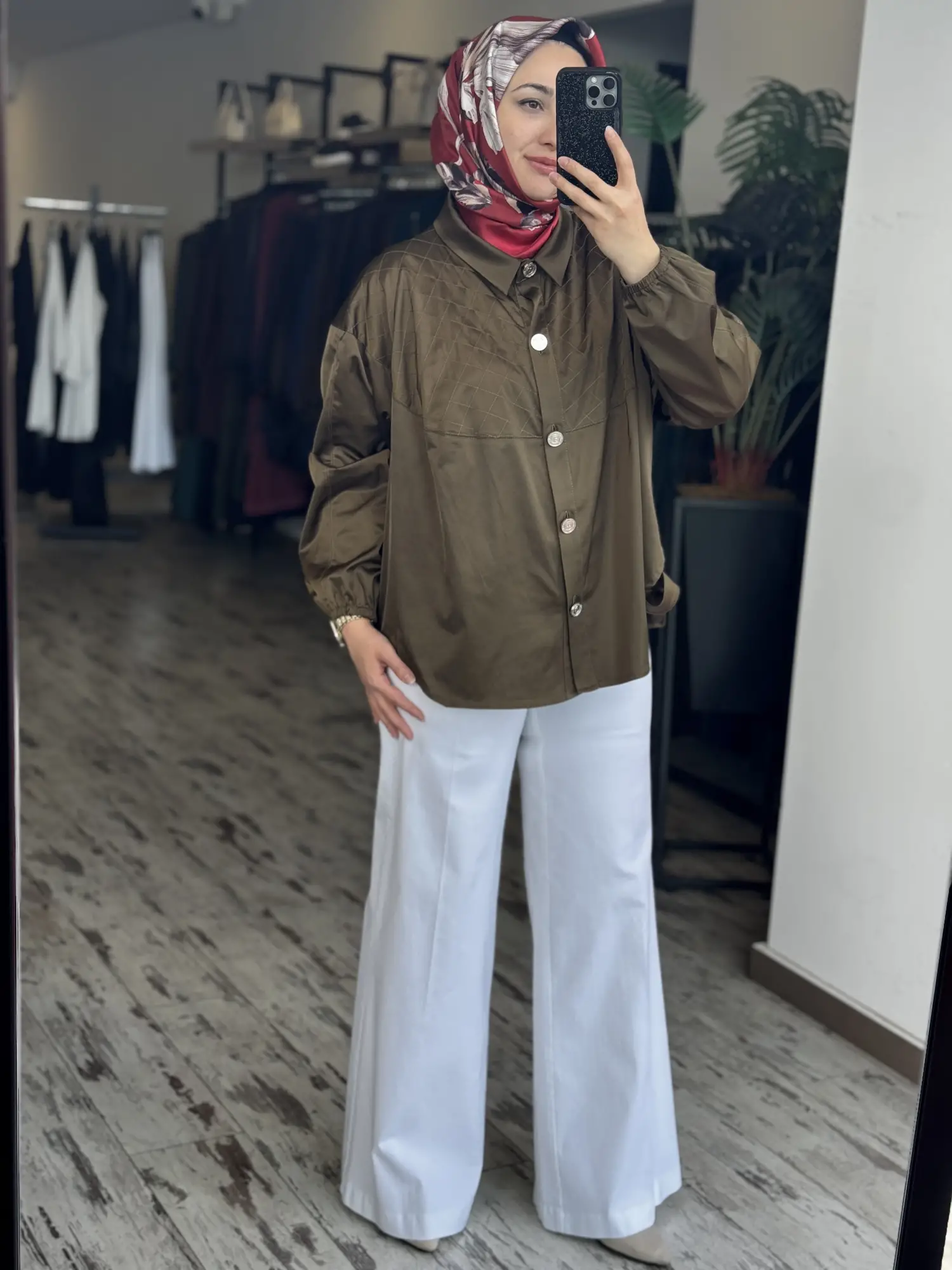 Misswhence Likralı Bol Paça Kot Pantolon 39106