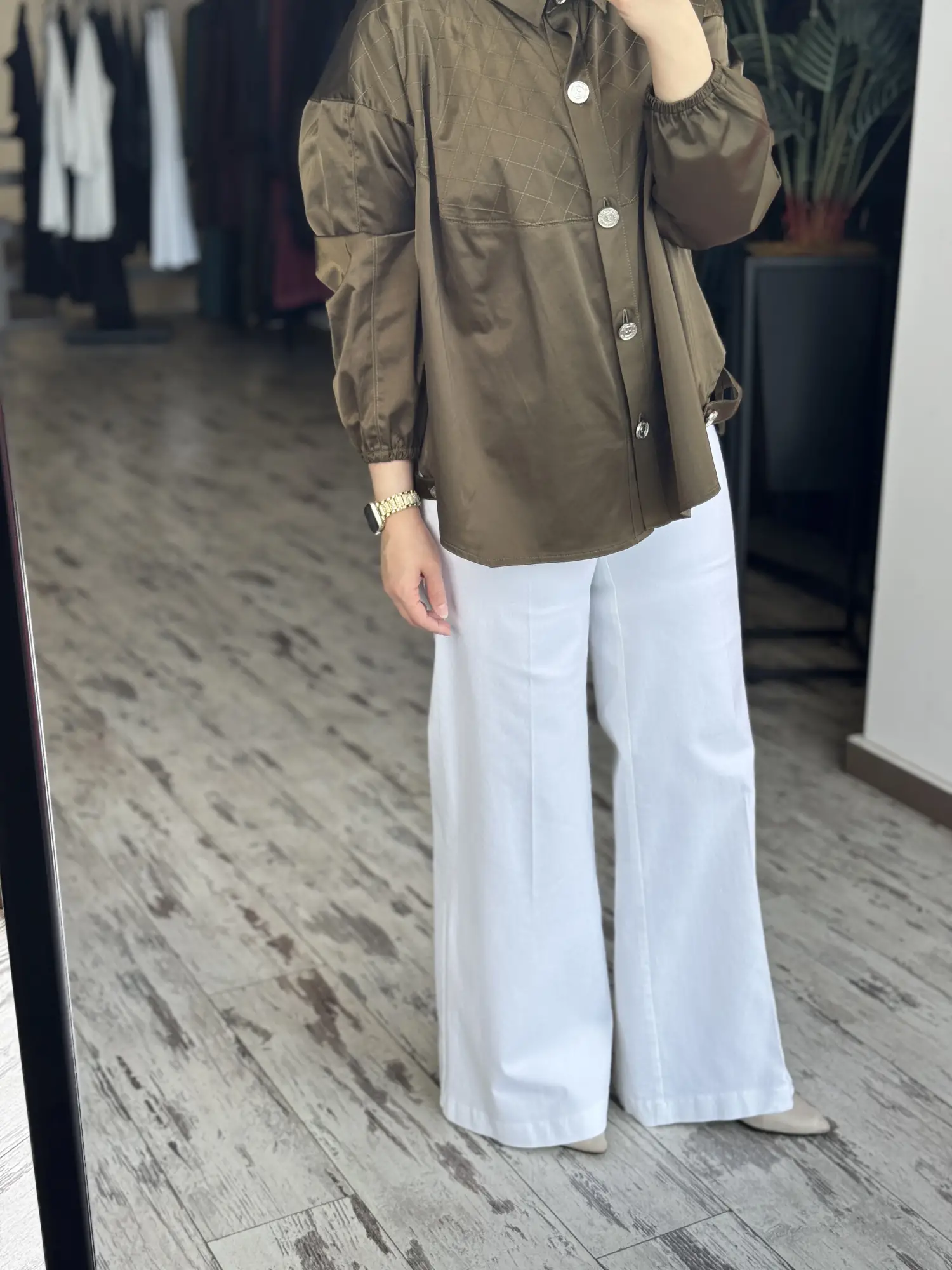 Misswhence Likralı Bol Paça Kot Pantolon 39106