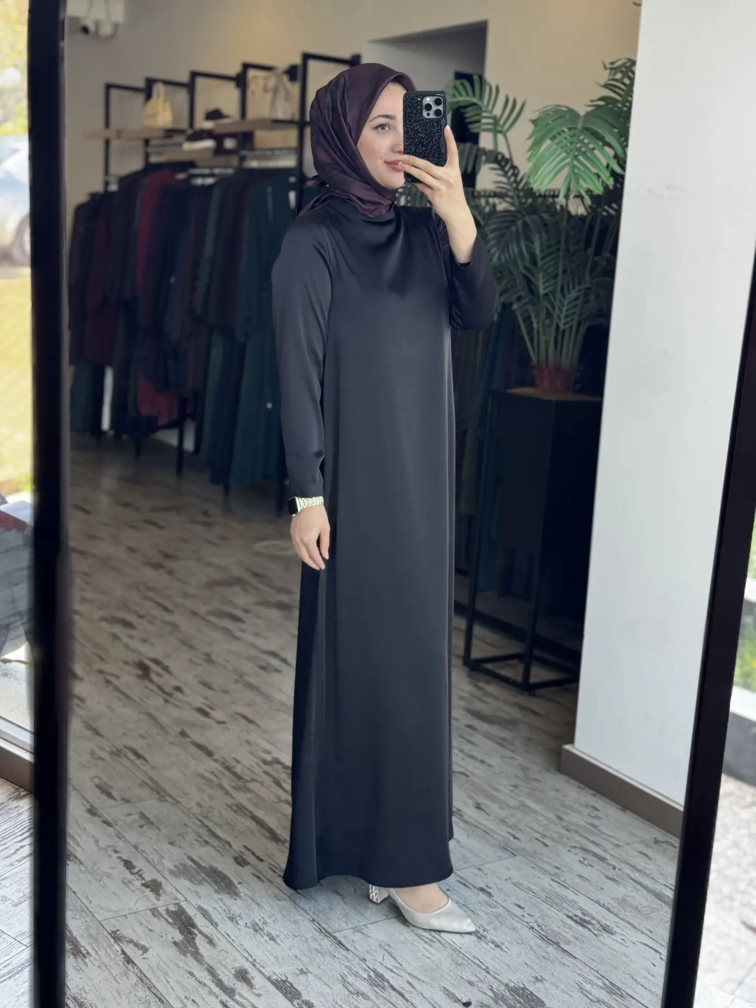 Zems Saten Şık Çan Elbise 2803