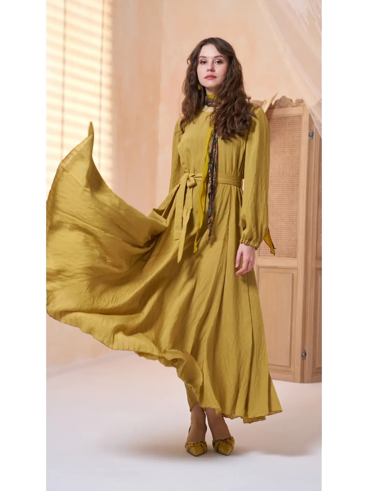 Misswhence Parça Detaylı Viscon Tencel Elbise 39844