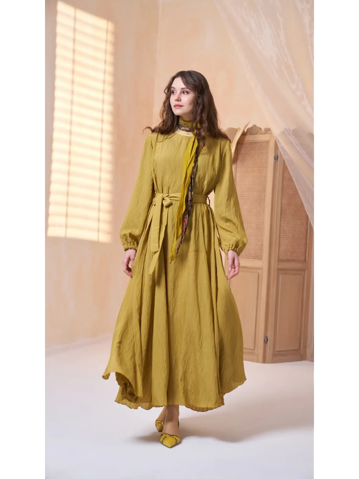 Misswhence Parça Detaylı Viscon Tencel Elbise 39844