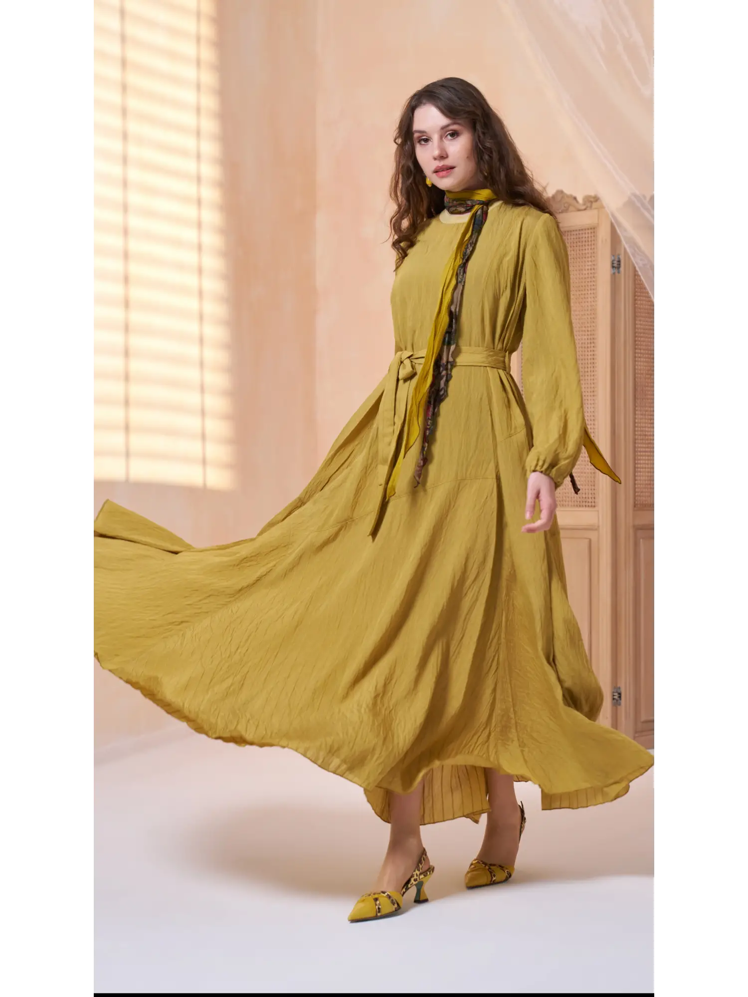 Misswhence Parça Detaylı Viscon Tencel Elbise 39844