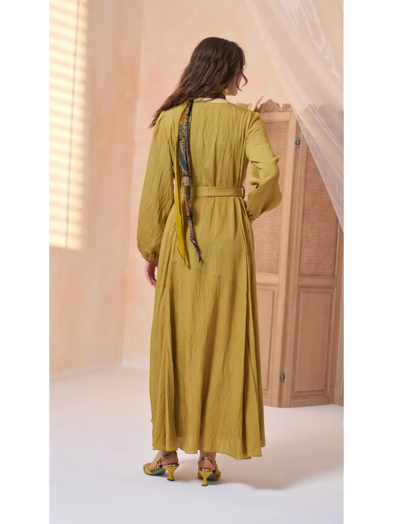 Misswhence Parça Detaylı Viscon Tencel Elbise 39844