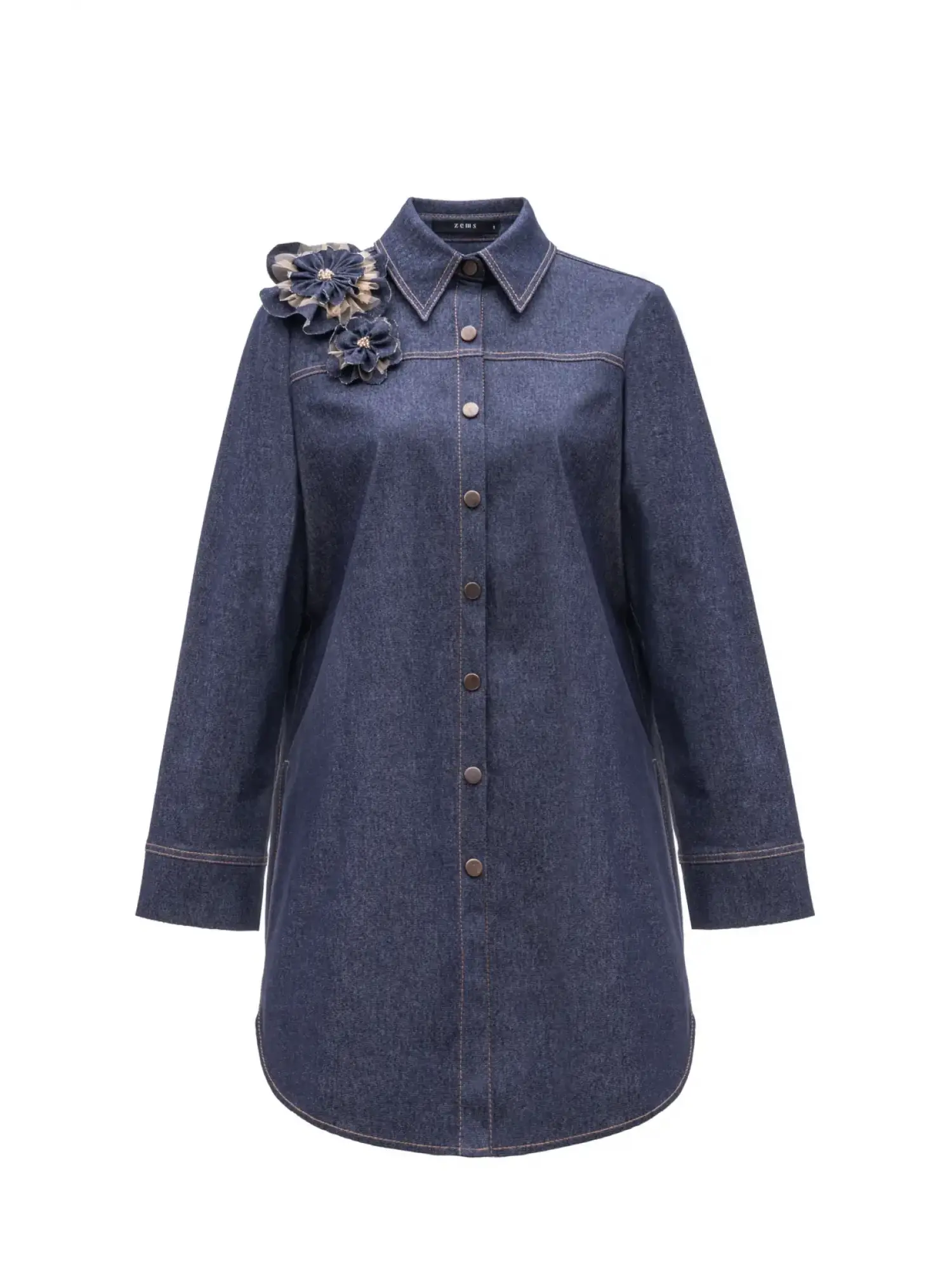 Zems Spor Dikiş Detaylı Denim Gömlek Pantolon Takım 2T070