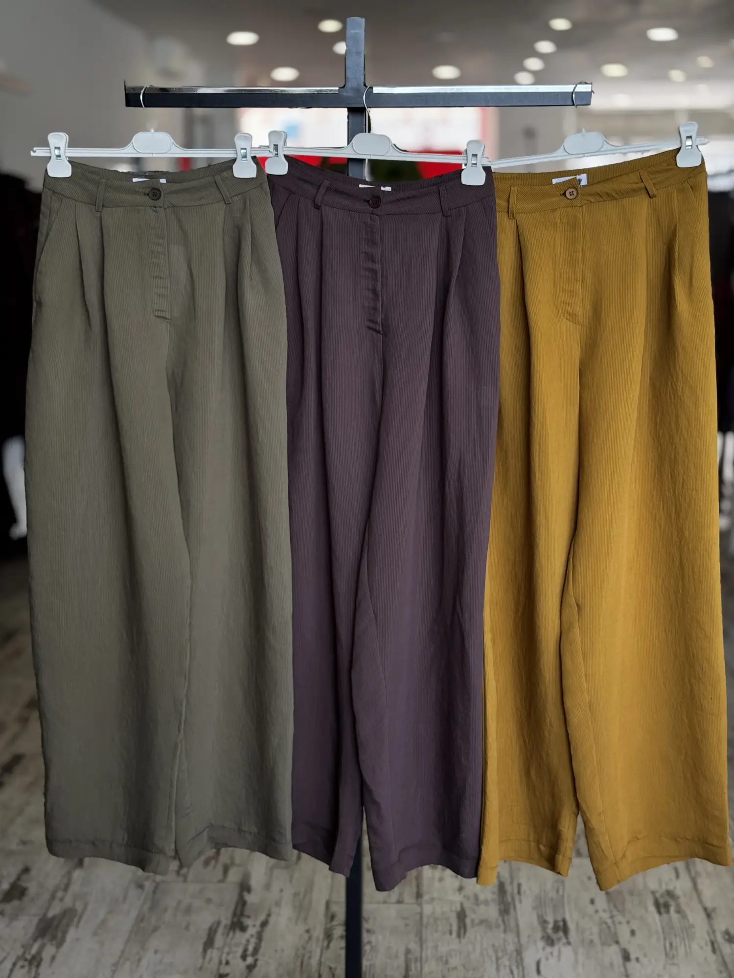 QooQ Store Pens Detaylı Çizgili Silva Pantolon 26SS309