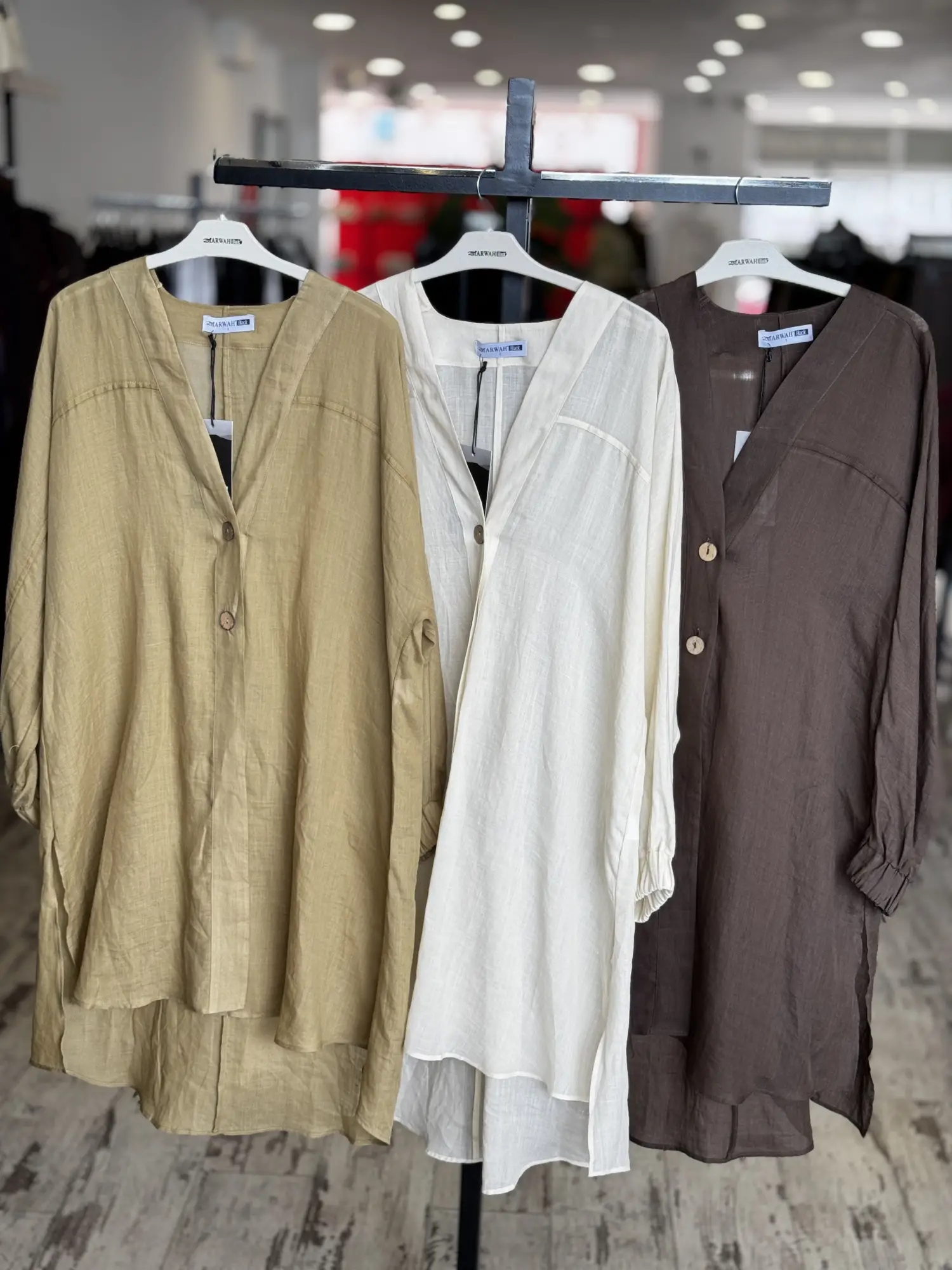 Almarwah Düğmeli Keten Kap 405023