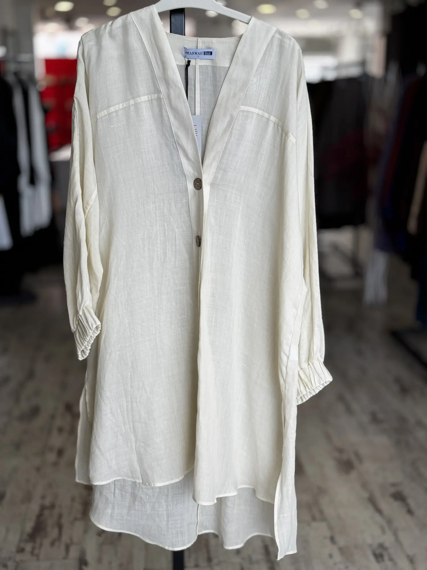 Almarwah Düğmeli Keten Kap 405023