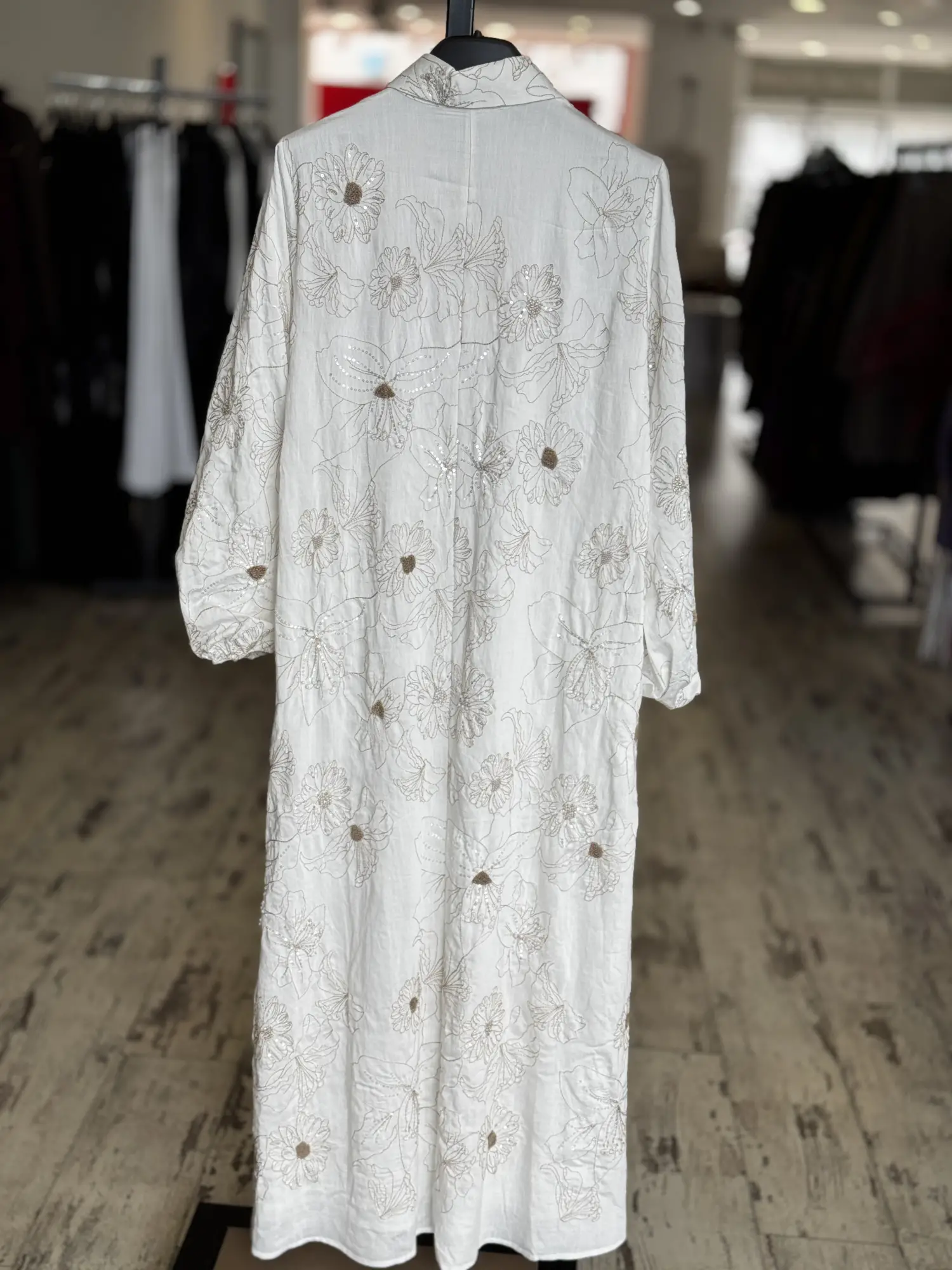 SENNA Nakış ve Boncuk İşlemeli Vual Flone Elbise SD2630047