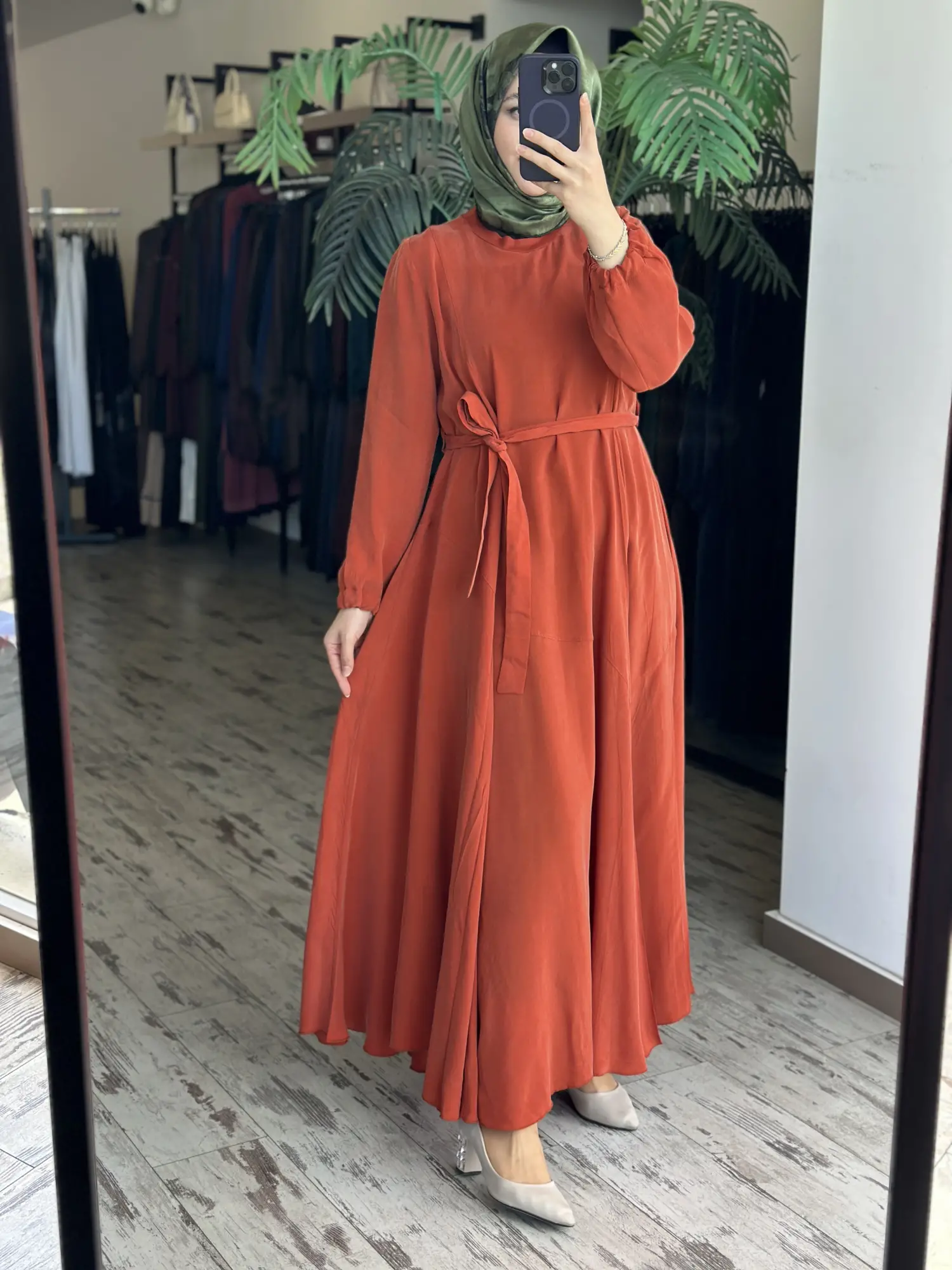 Misswhence Parça Detaylı Cupra İpek Elbise 39842