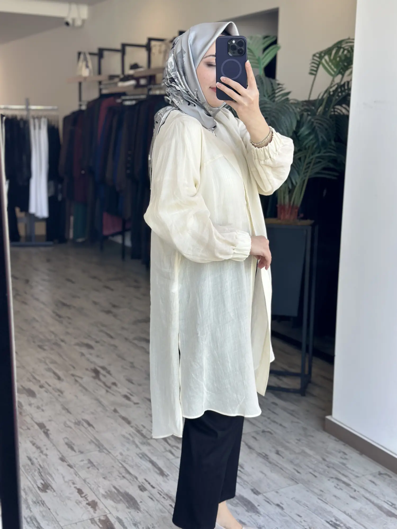 Almarwah Düğmeli Keten Kap 405023