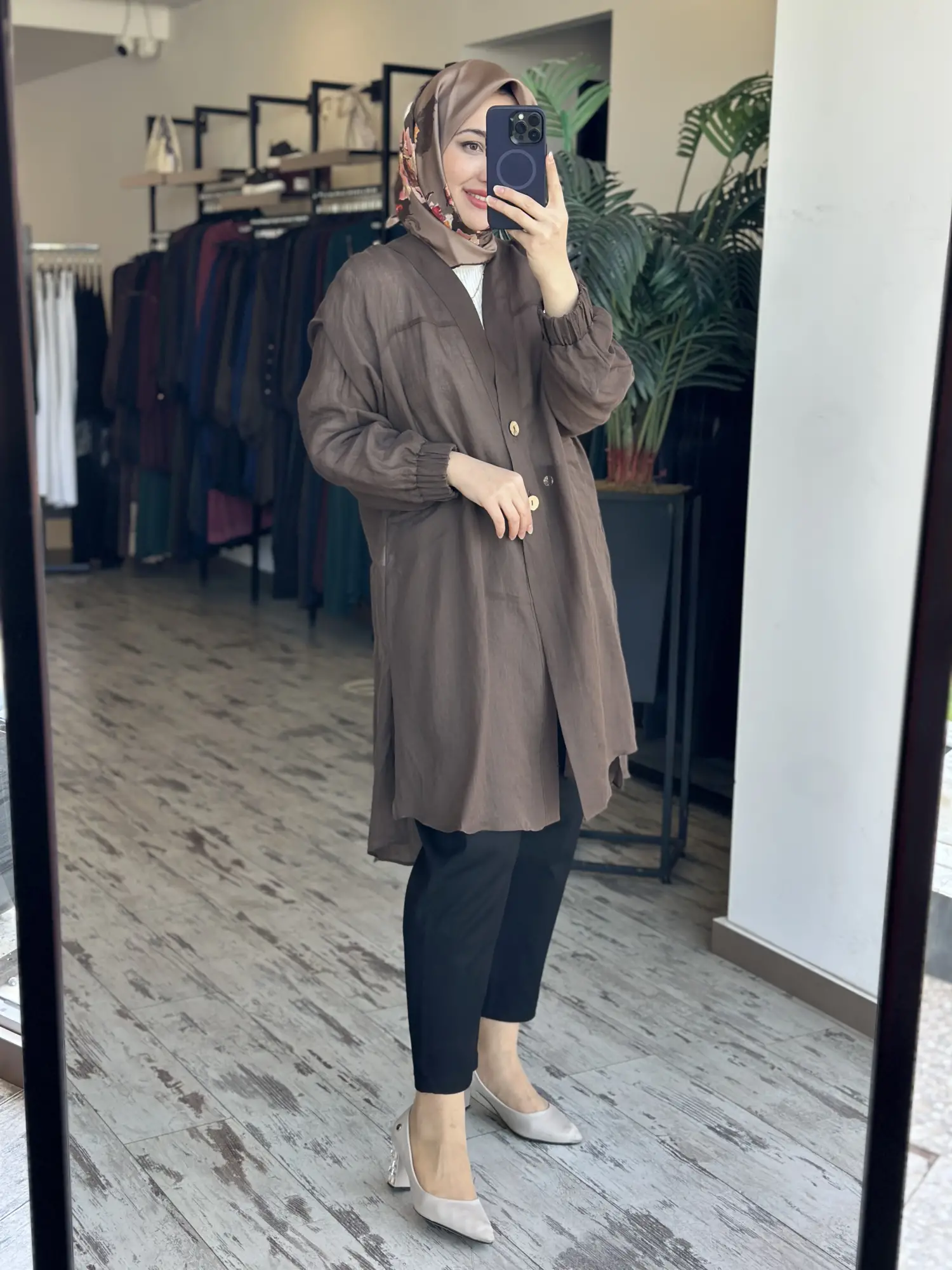 Almarwah Düğmeli Keten Kap 405023