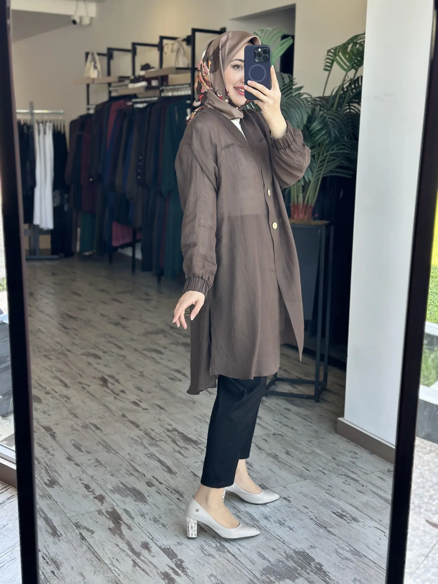 Almarwah Düğmeli Keten Kap 405023