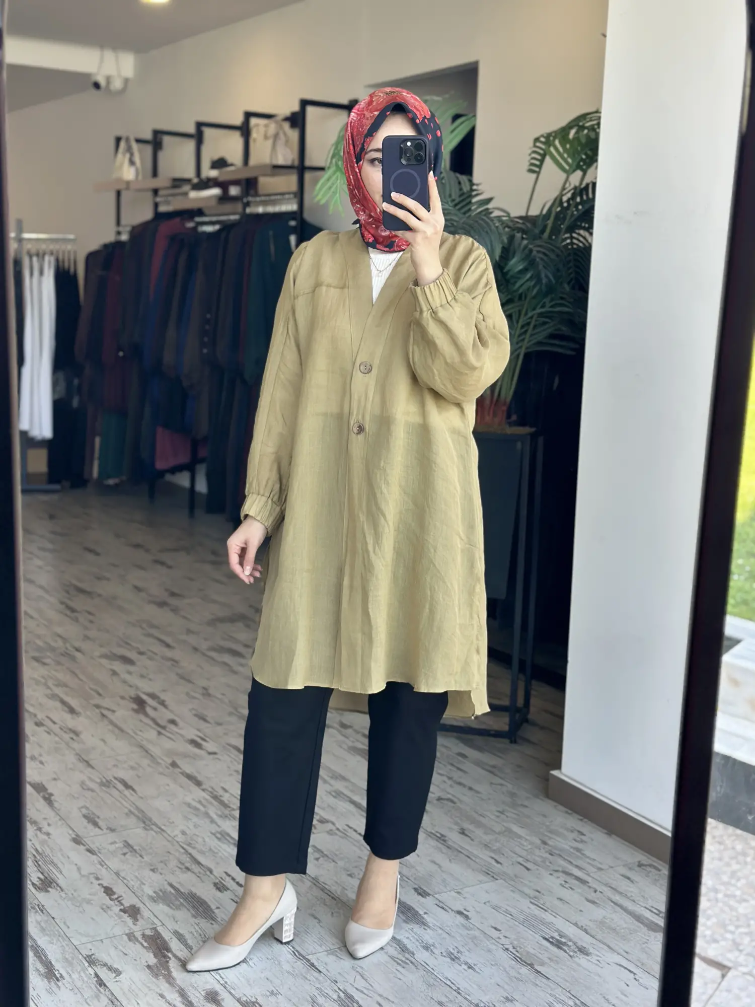 Almarwah Düğmeli Keten Kap 405023