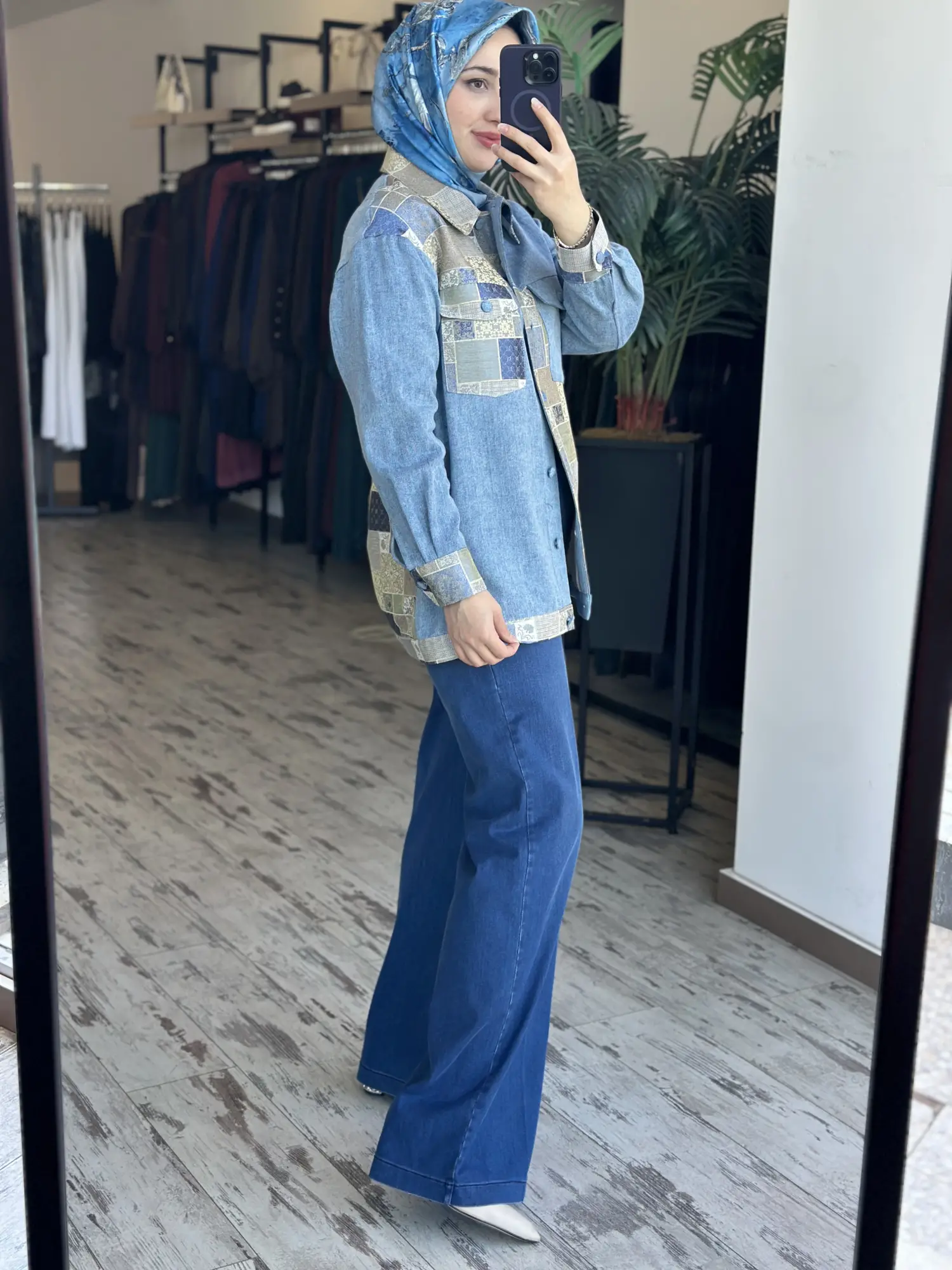 Kayra Brokar Kumaş Detaylı Düğmeli Ceket  KA73023