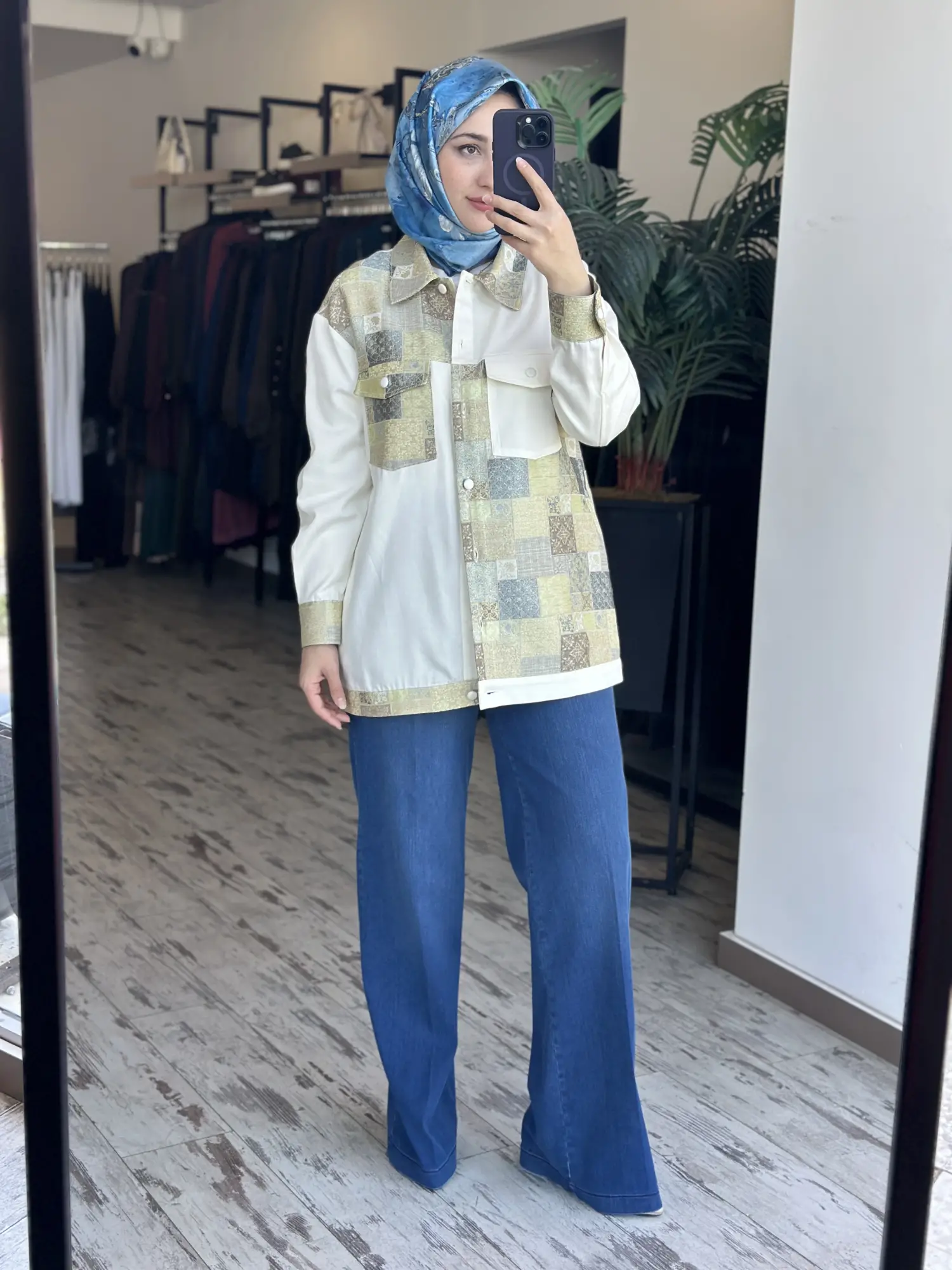 Kayra Brokar Kumaş Detaylı Düğmeli Ceket  KA73023