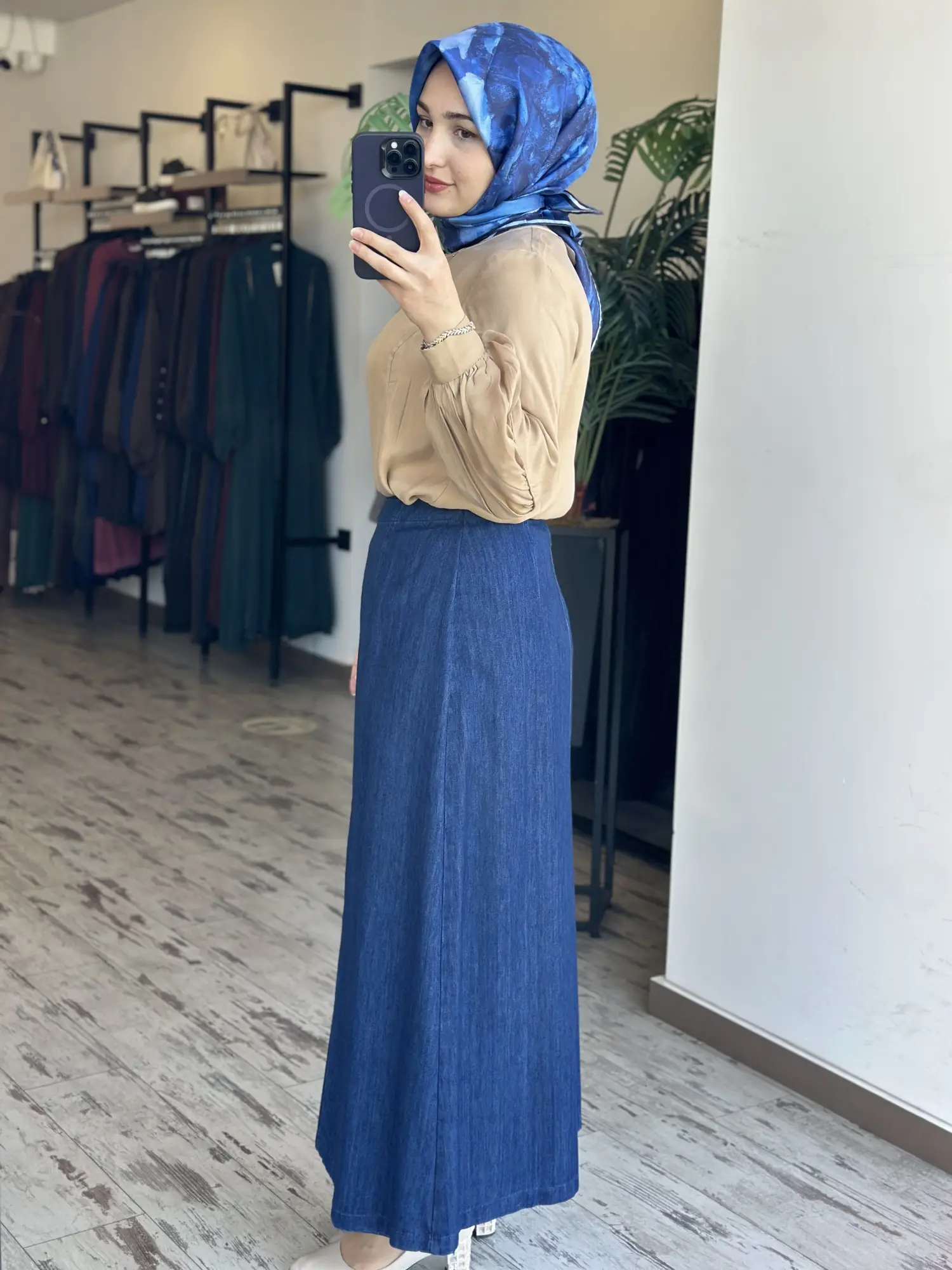 Kayra Anvelop Detaylı Denim Etek KA72029