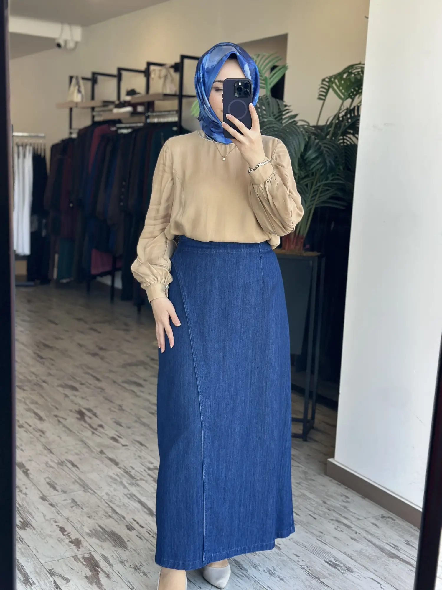 Kayra Anvelop Detaylı Denim Etek KA72029