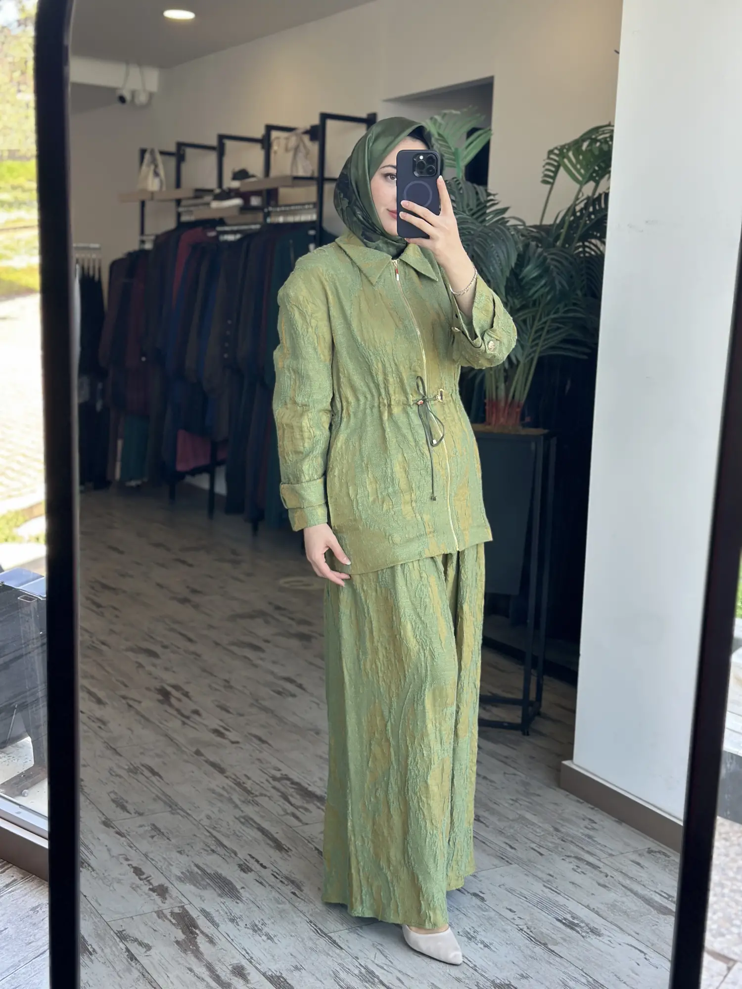 Vuu Jakarlı Dokulu Keten Ceket Pantolon Takım