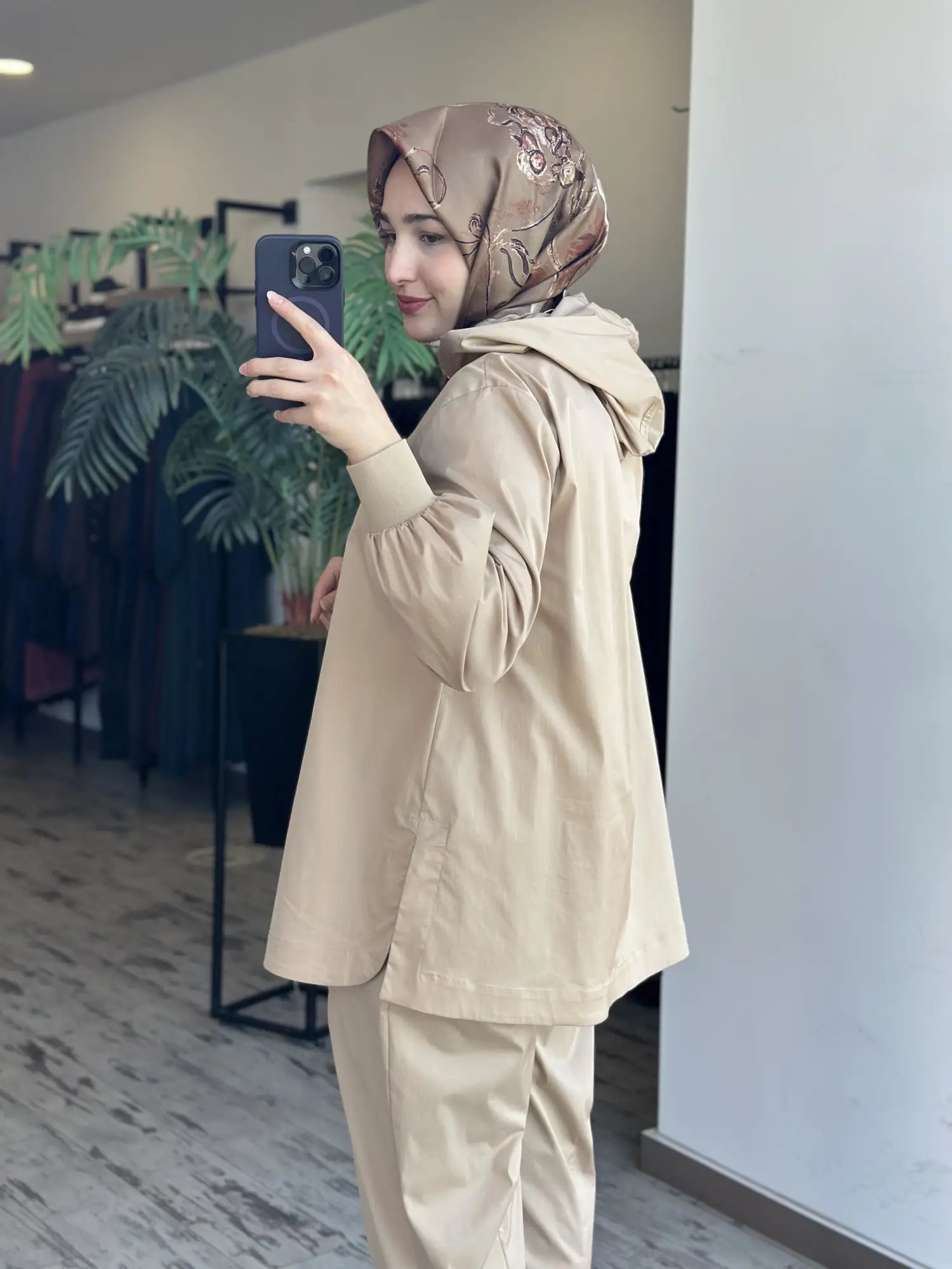 Ghisa Kapüşonlu Kap Pantolon Takım G9174