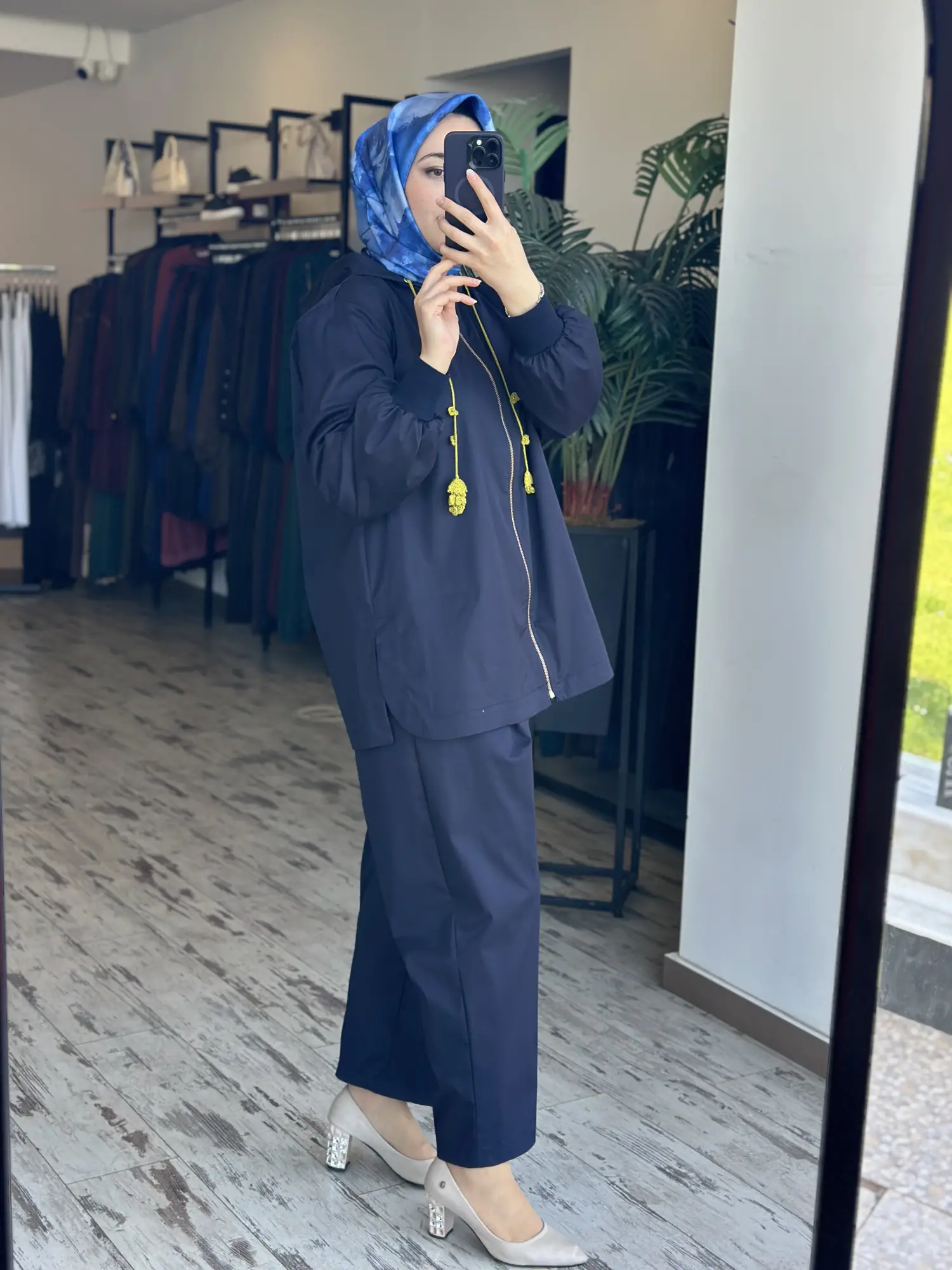 Ghisa Kapüşonlu Kap Pantolon Takım G9174