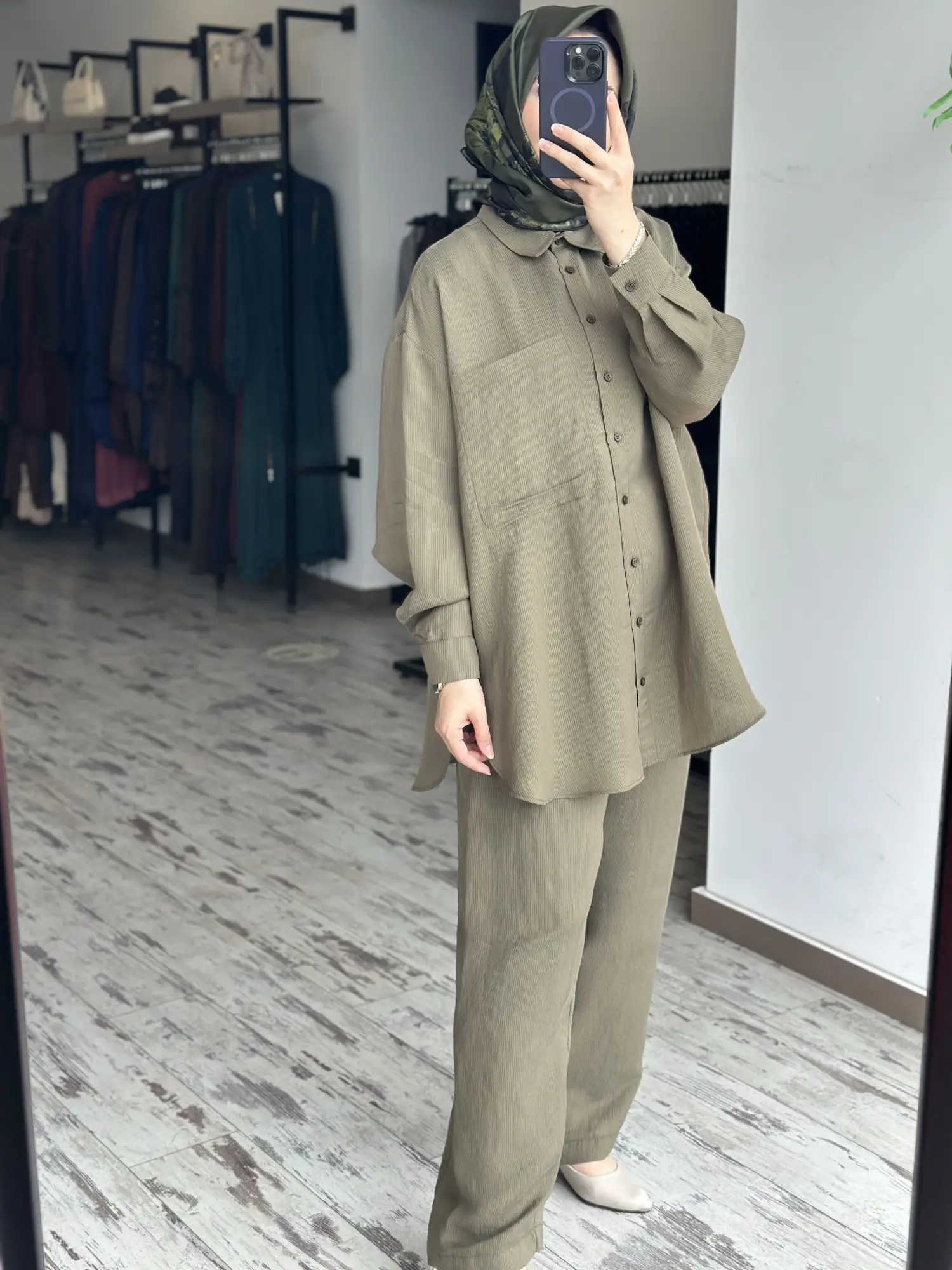 QooQ Store Pens Detaylı Çizgili Silva Pantolon 26SS309