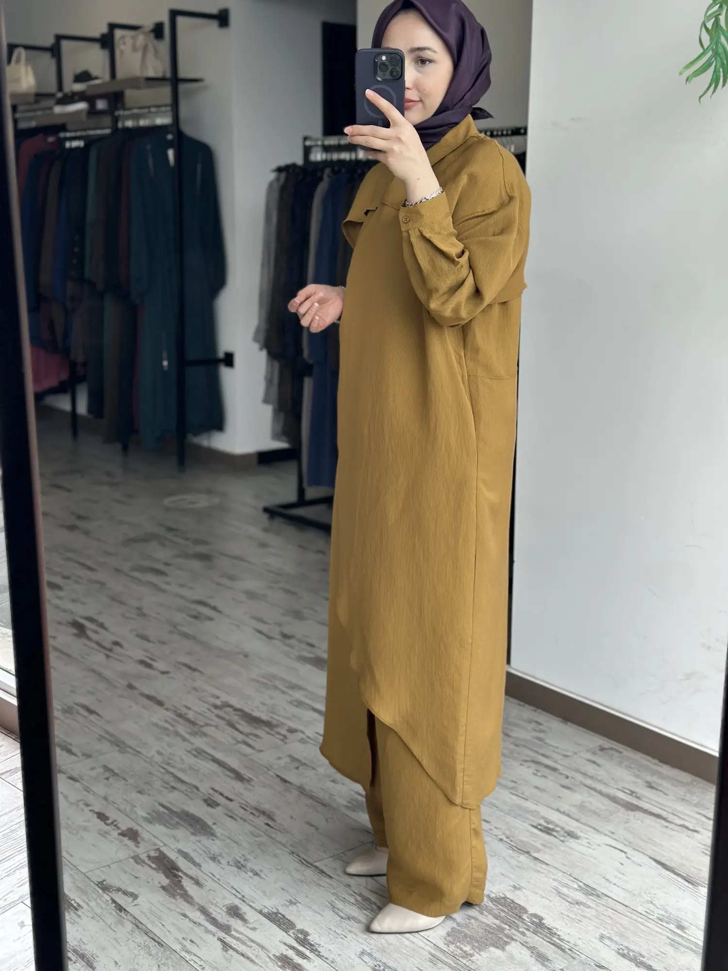 Qooq Store Gömlek Yaka Rüzgarlık Detaylı Arsen Kimono