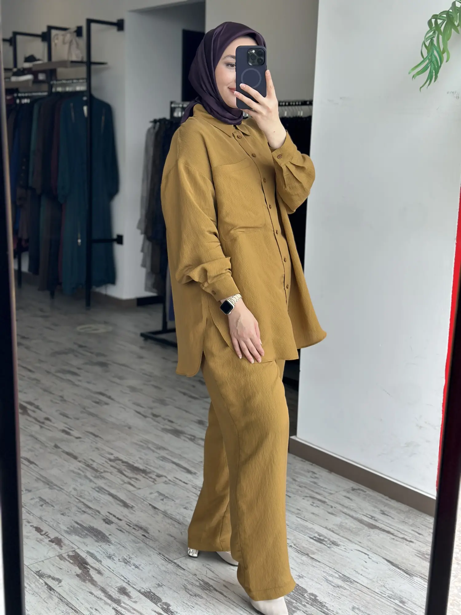 QooQ Store Çizgi ve Cep Detaylı Tencel Silva Gömlek 26SS209