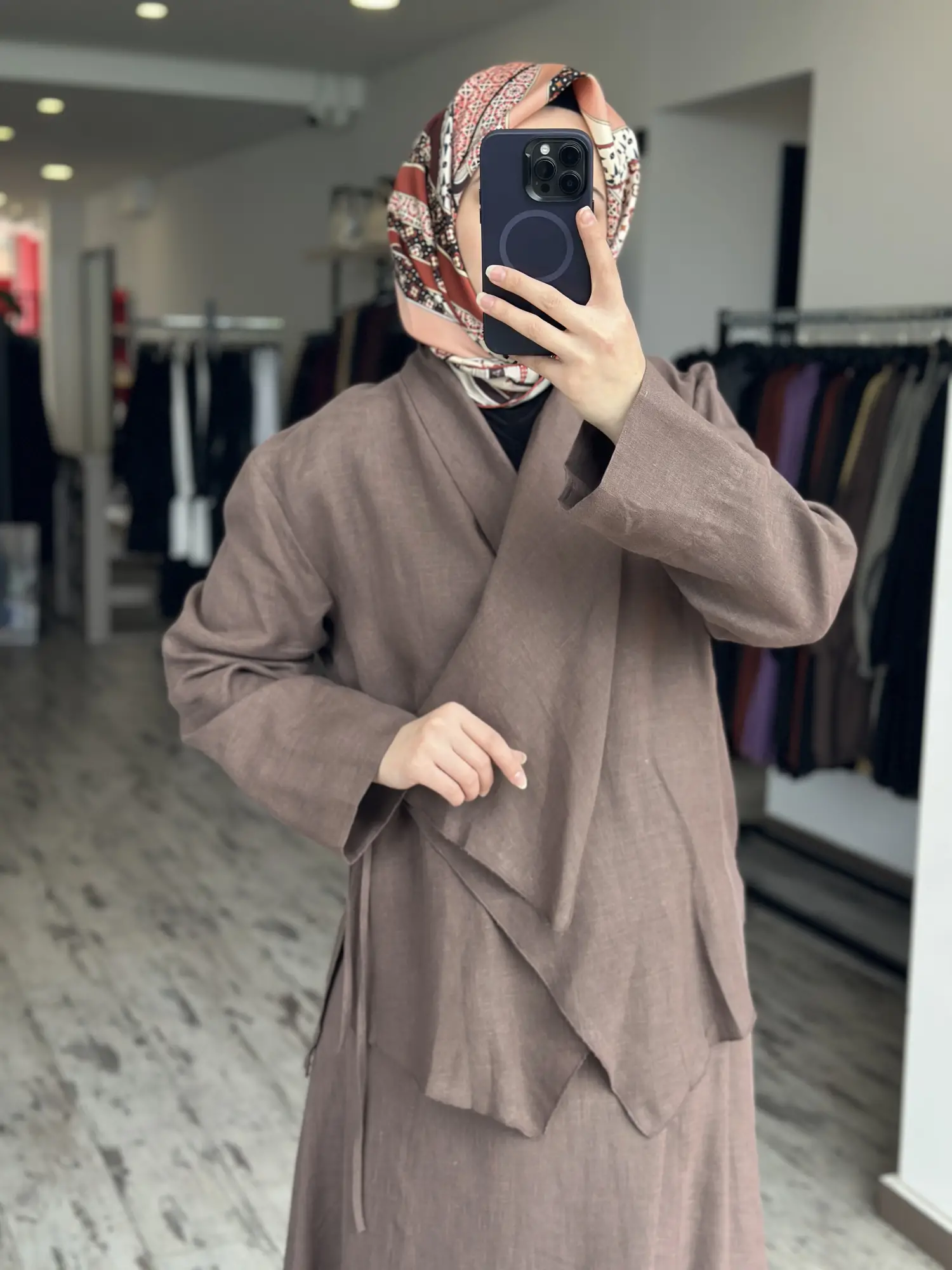 Clande Keten Kimono Etek Takım