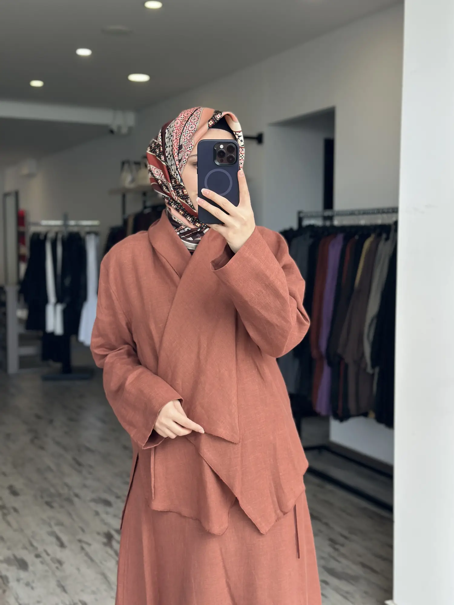 Clande Keten Kimono Etek Takım