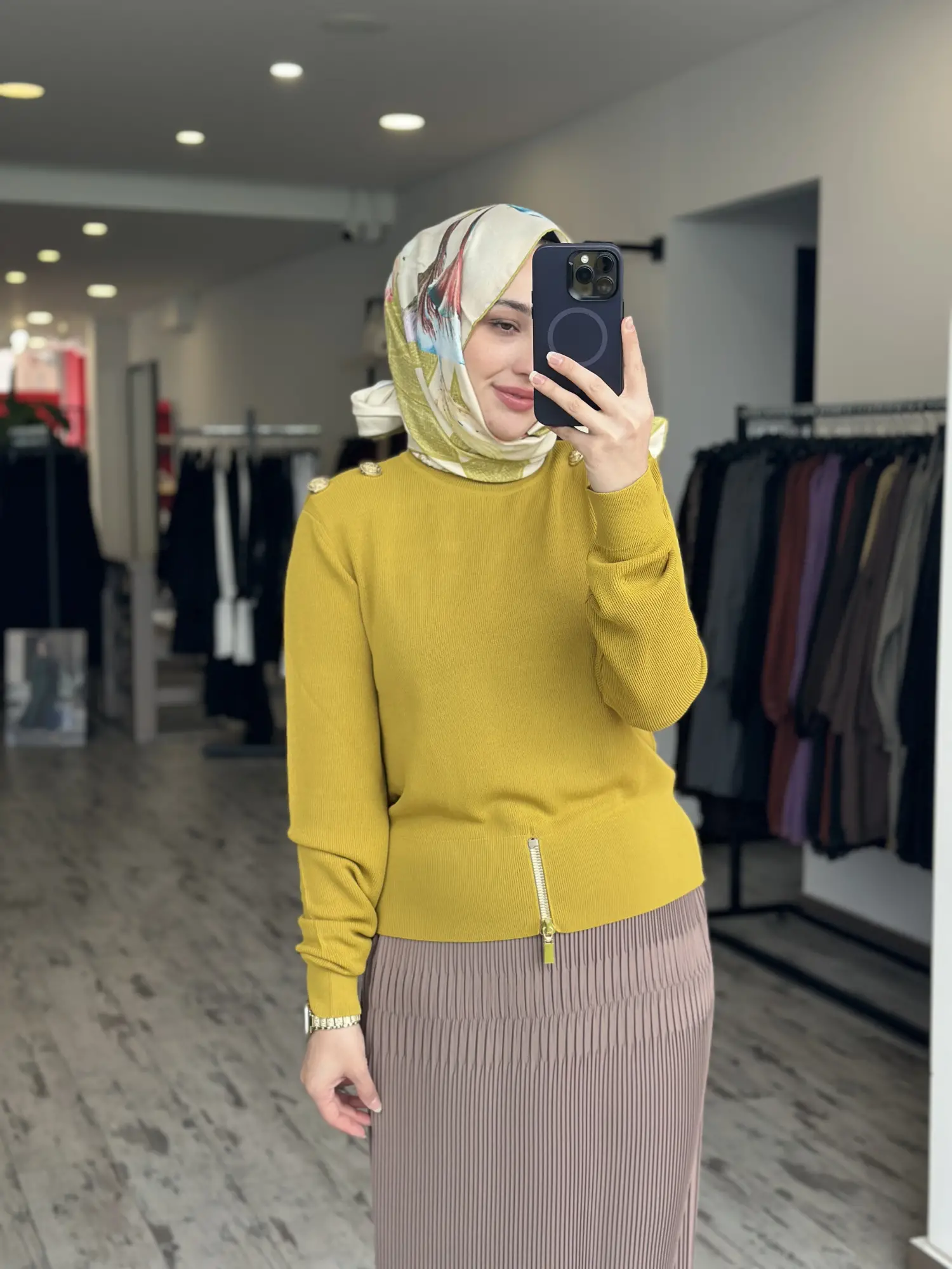 Ghisa Vatkalı Fermuarlı Triko Tunik G4863